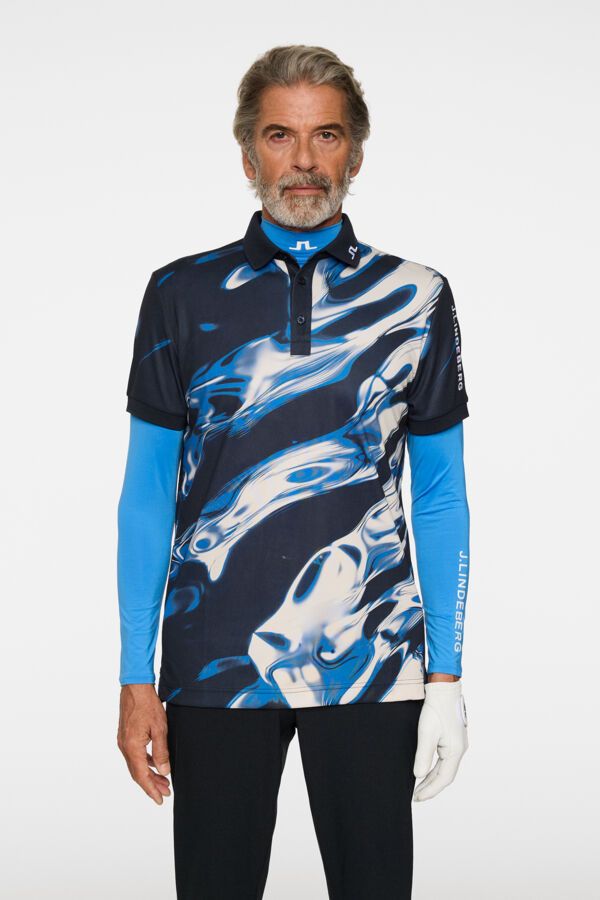 Tour Tech Print Polo / ORGANIC 5- BLUE