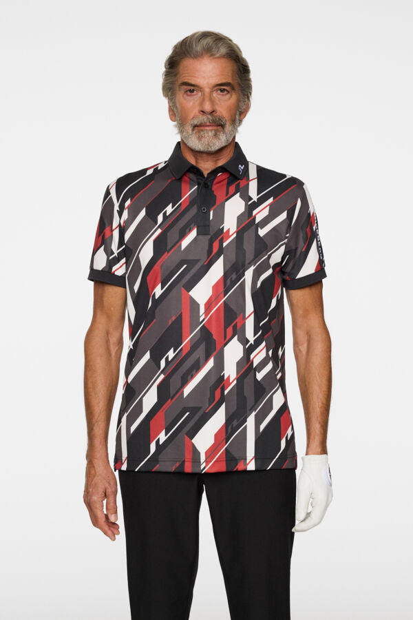 Tour Tech Print Polo / GEO 1 - JL BLACK