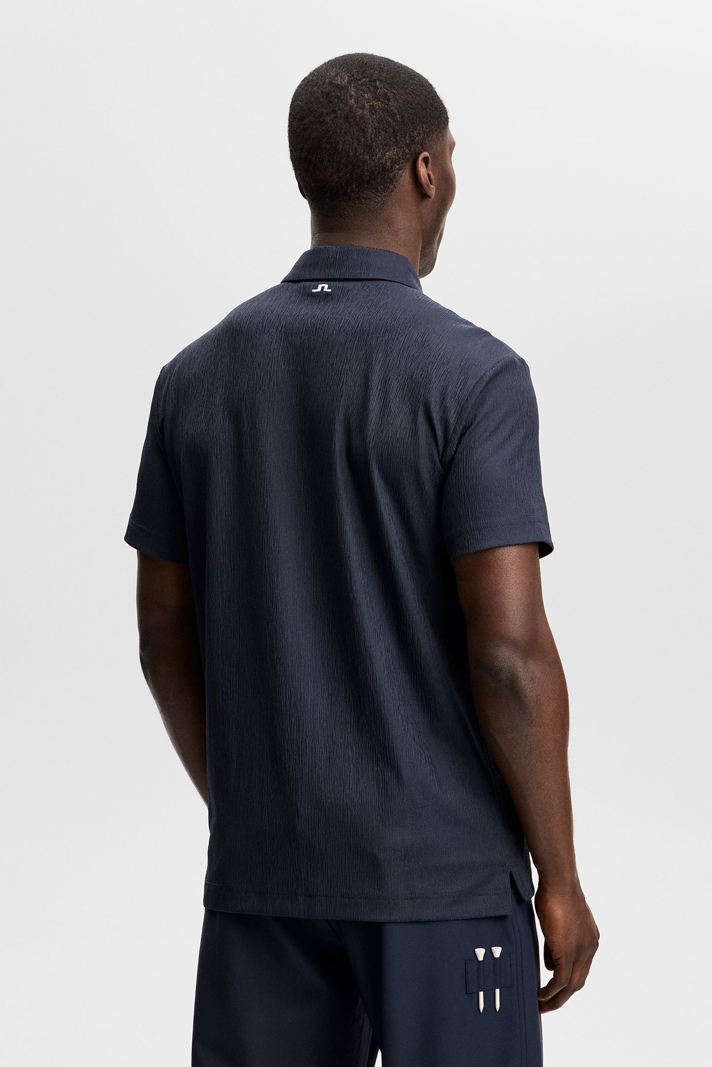 Tour Tech Textured Polo in JL Navy by J.Lindeberg