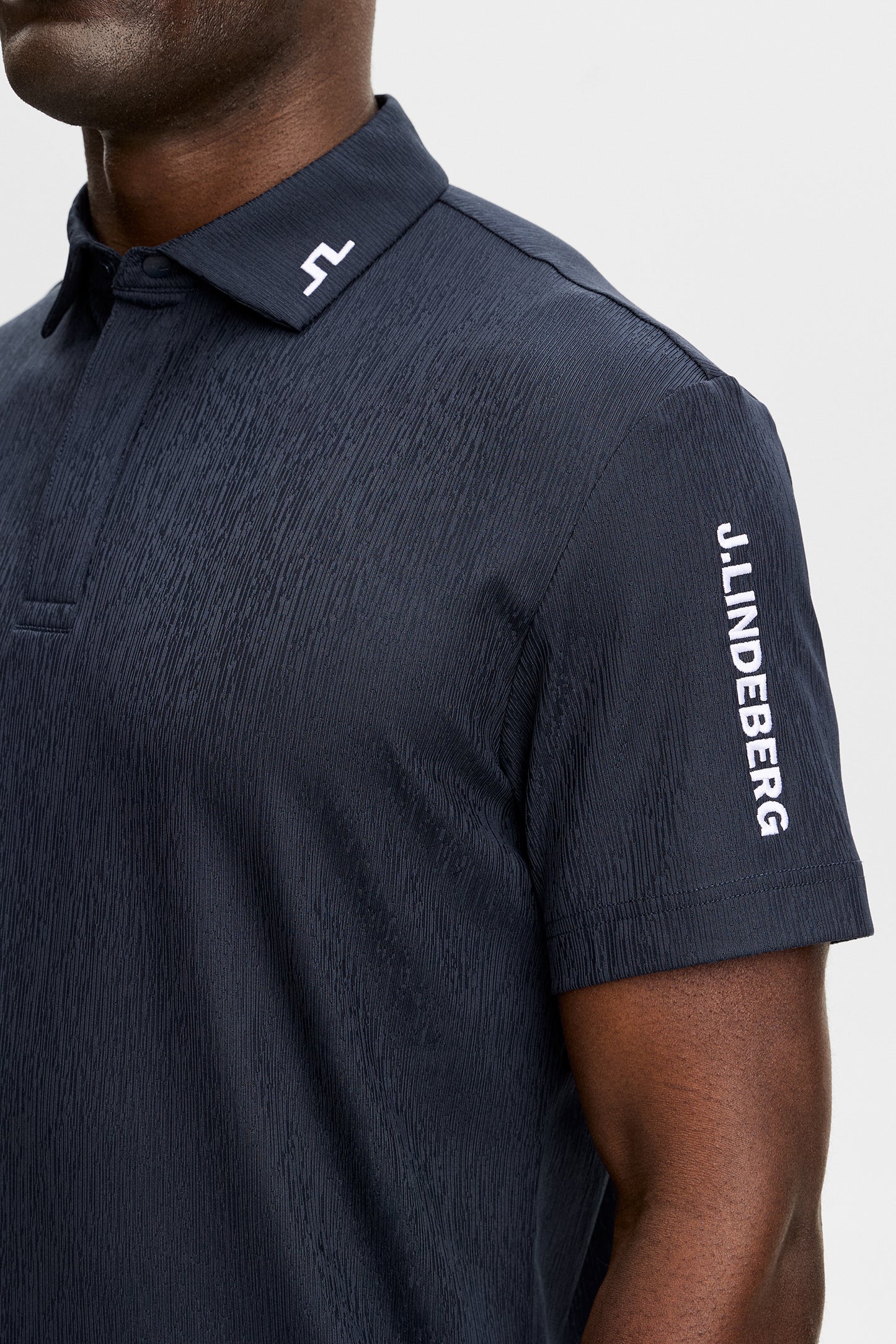 Tour Tech Textured Polo in JL Navy by J.Lindeberg