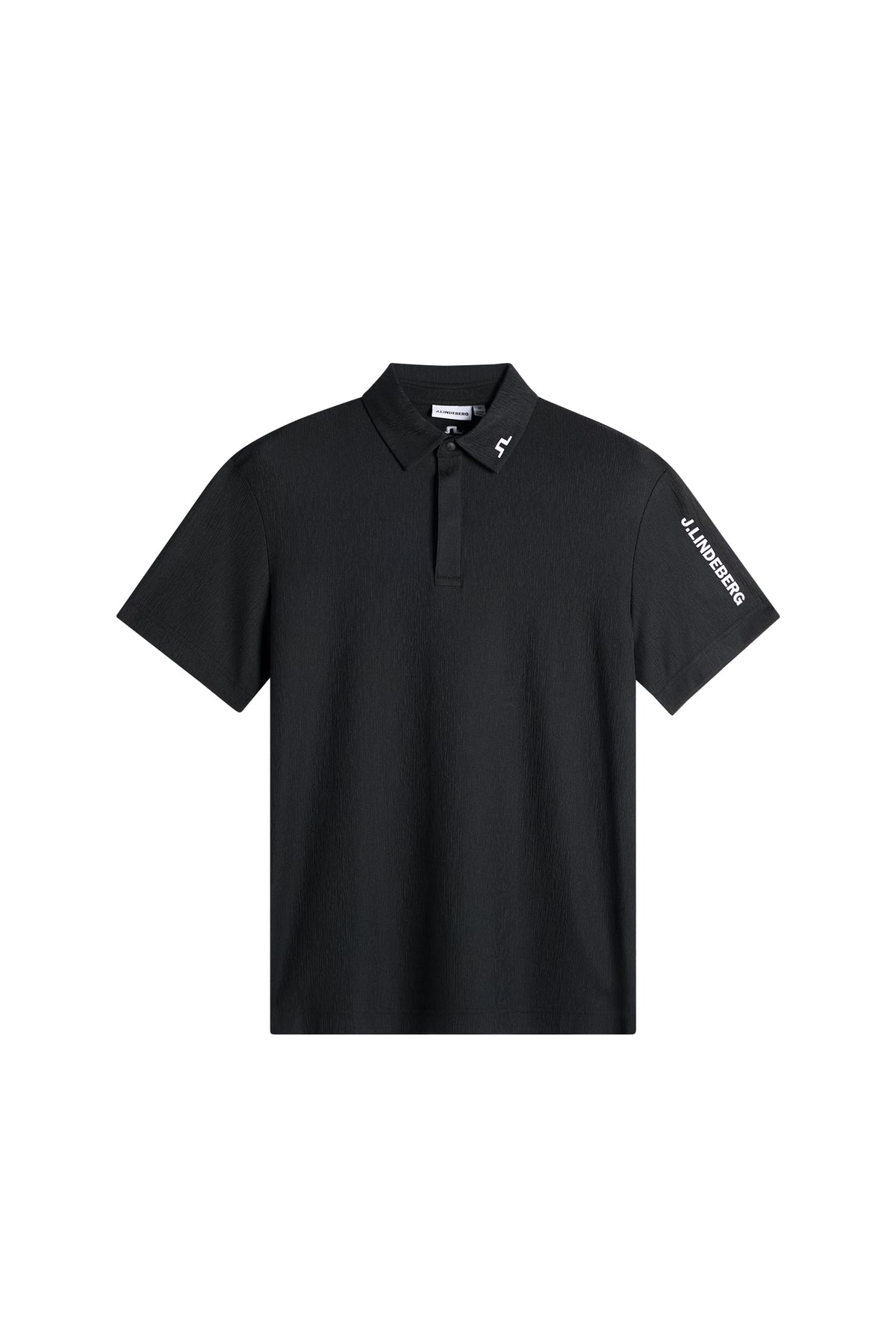 Tour Tech Textured Polo in Black by J.Lindeberg