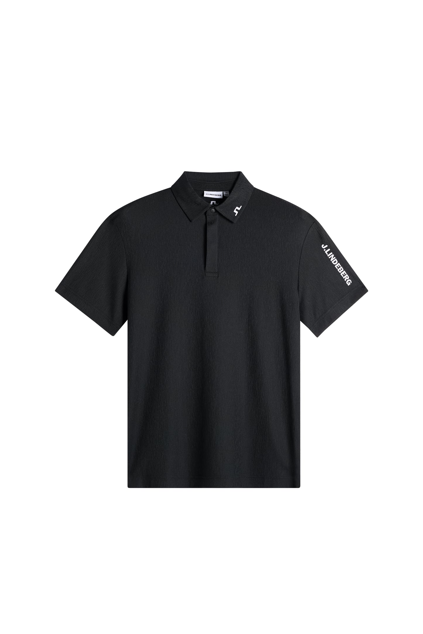 Tour Tech Textured Polo in Black by J.Lindeberg