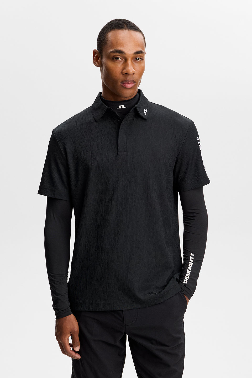 Tour Tech Textured Polo / Black