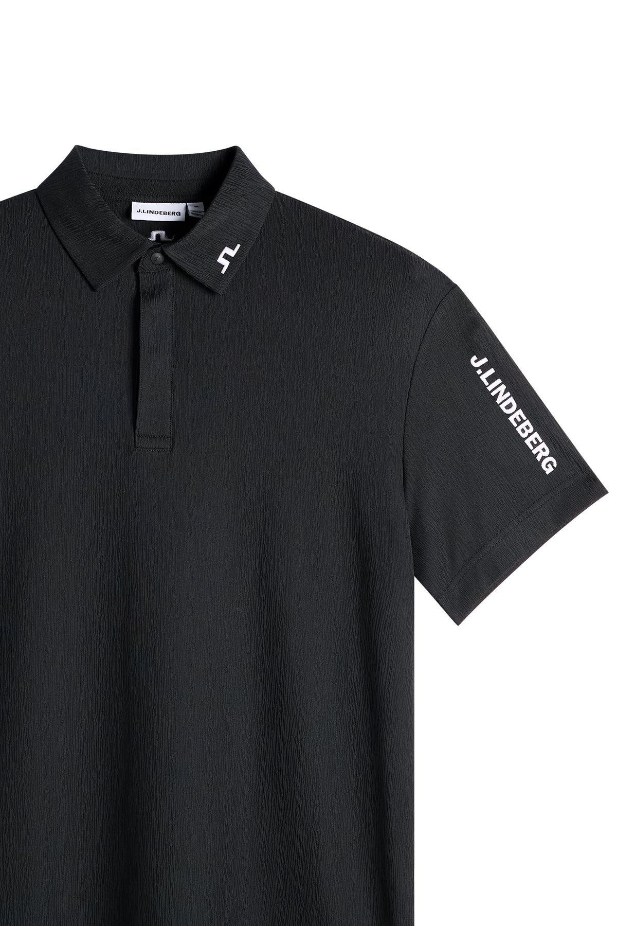 Tour Tech Textured Polo in Black by J.Lindeberg