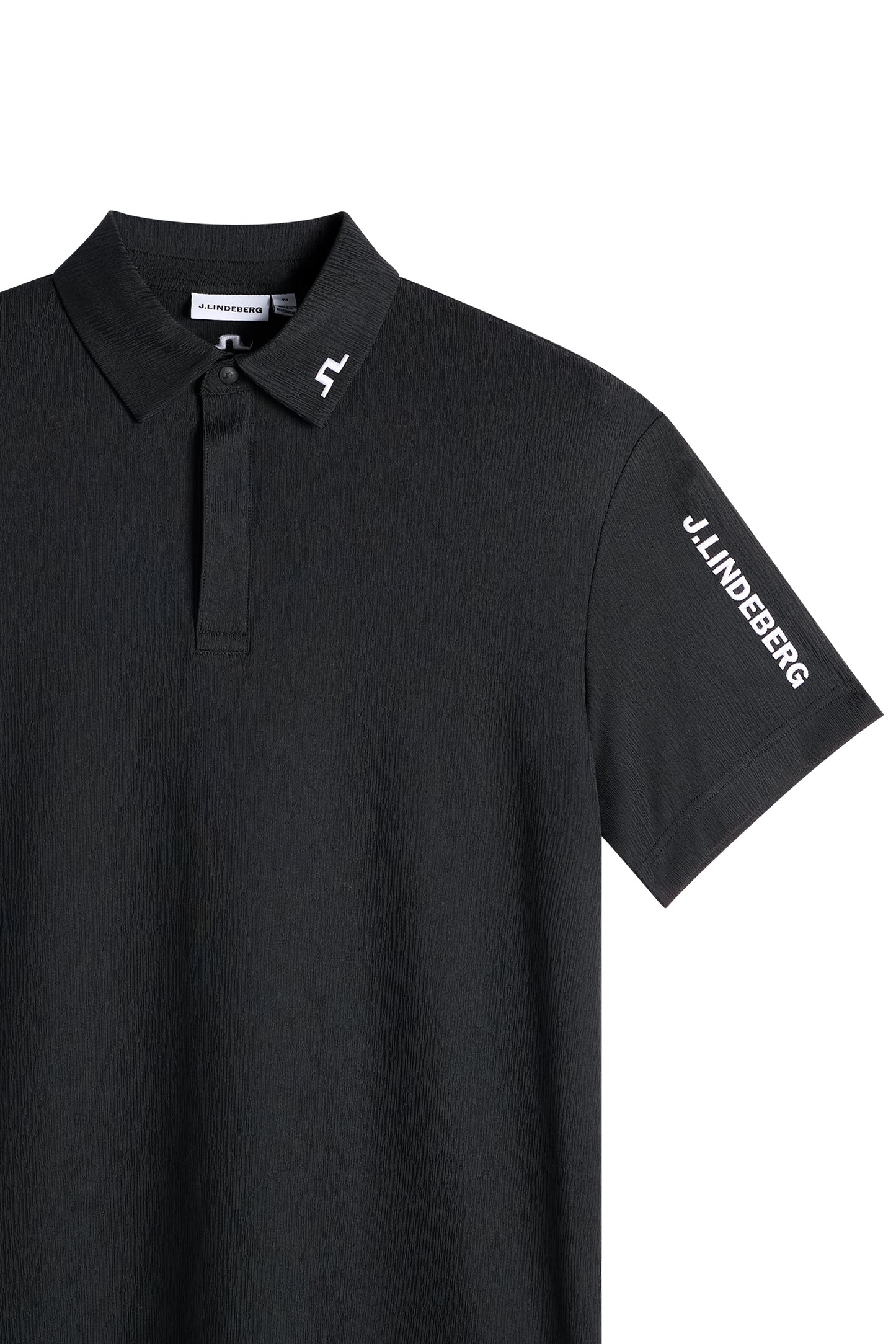 Tour Tech Textured Polo in Black by J.Lindeberg