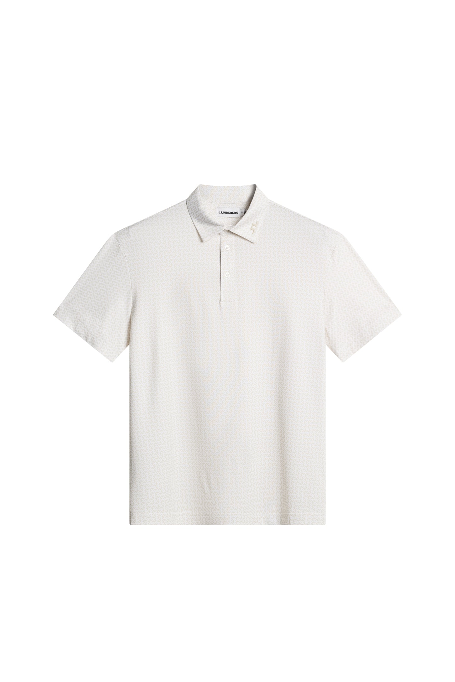 Bala Print Polo in Bias Bridge White Moonbeam S by J.Lindeberg