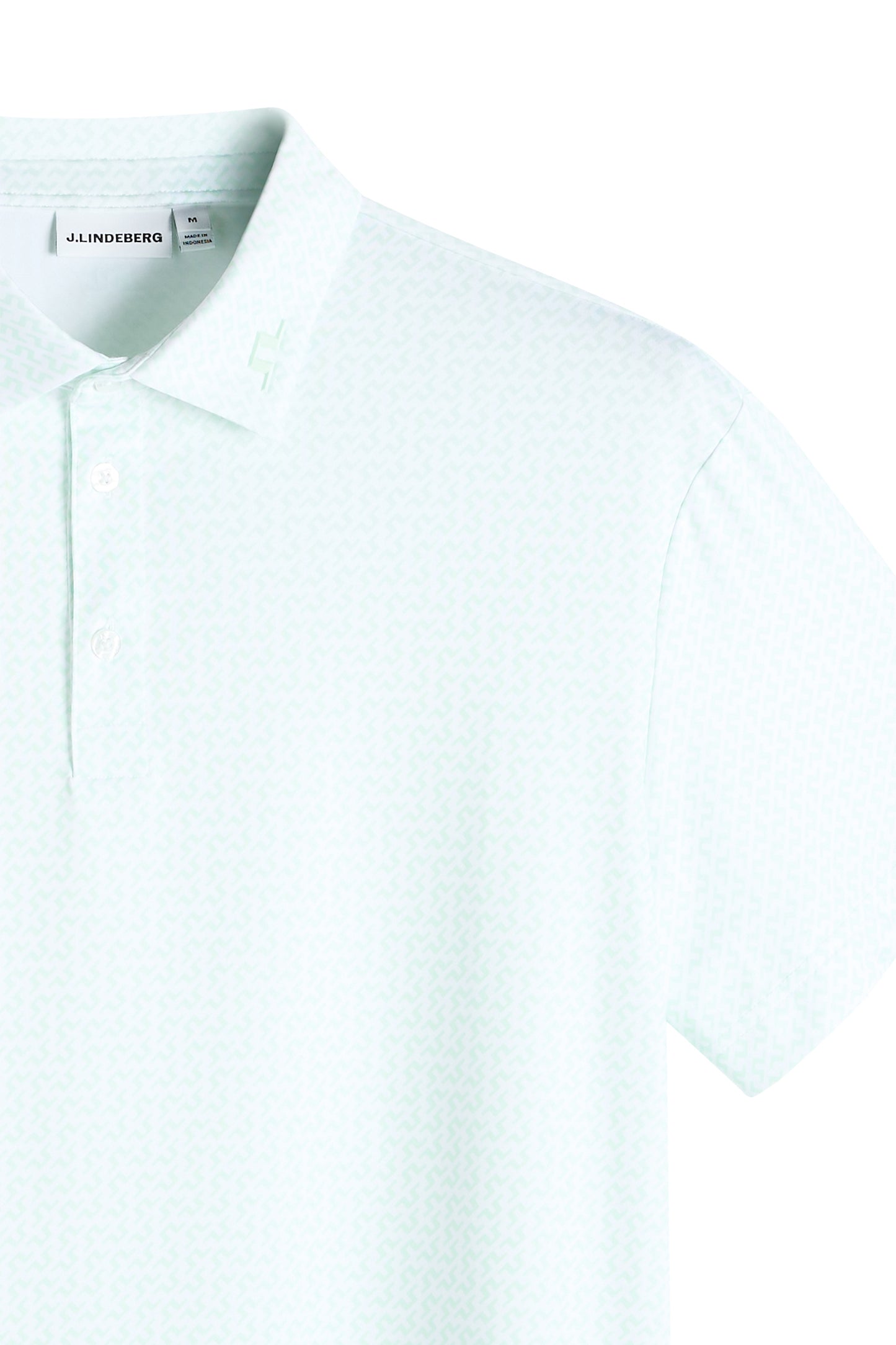 Bala Print Polo in Bias Bridge Bay White S by J.Lindeberg