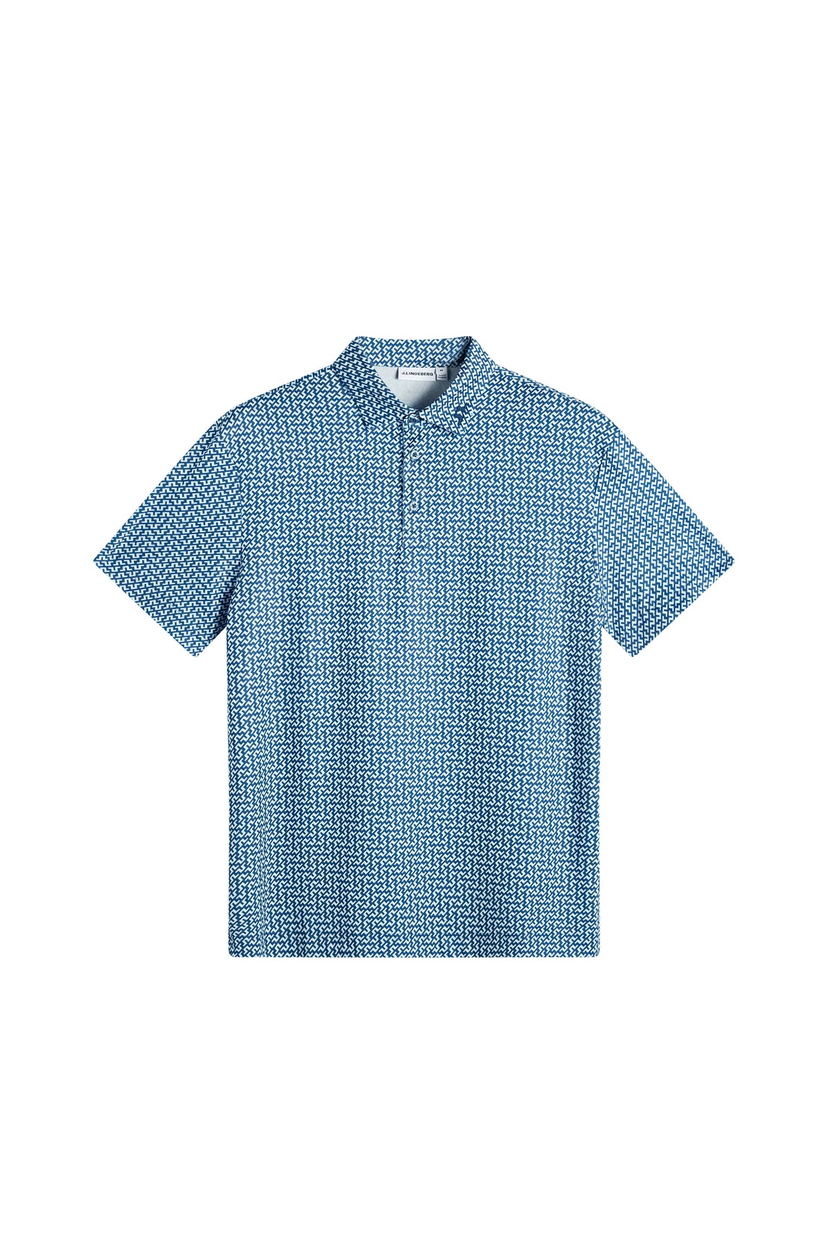 Bala Print Polo in Bias Bridge Estate Sky S by J.Lindeberg
