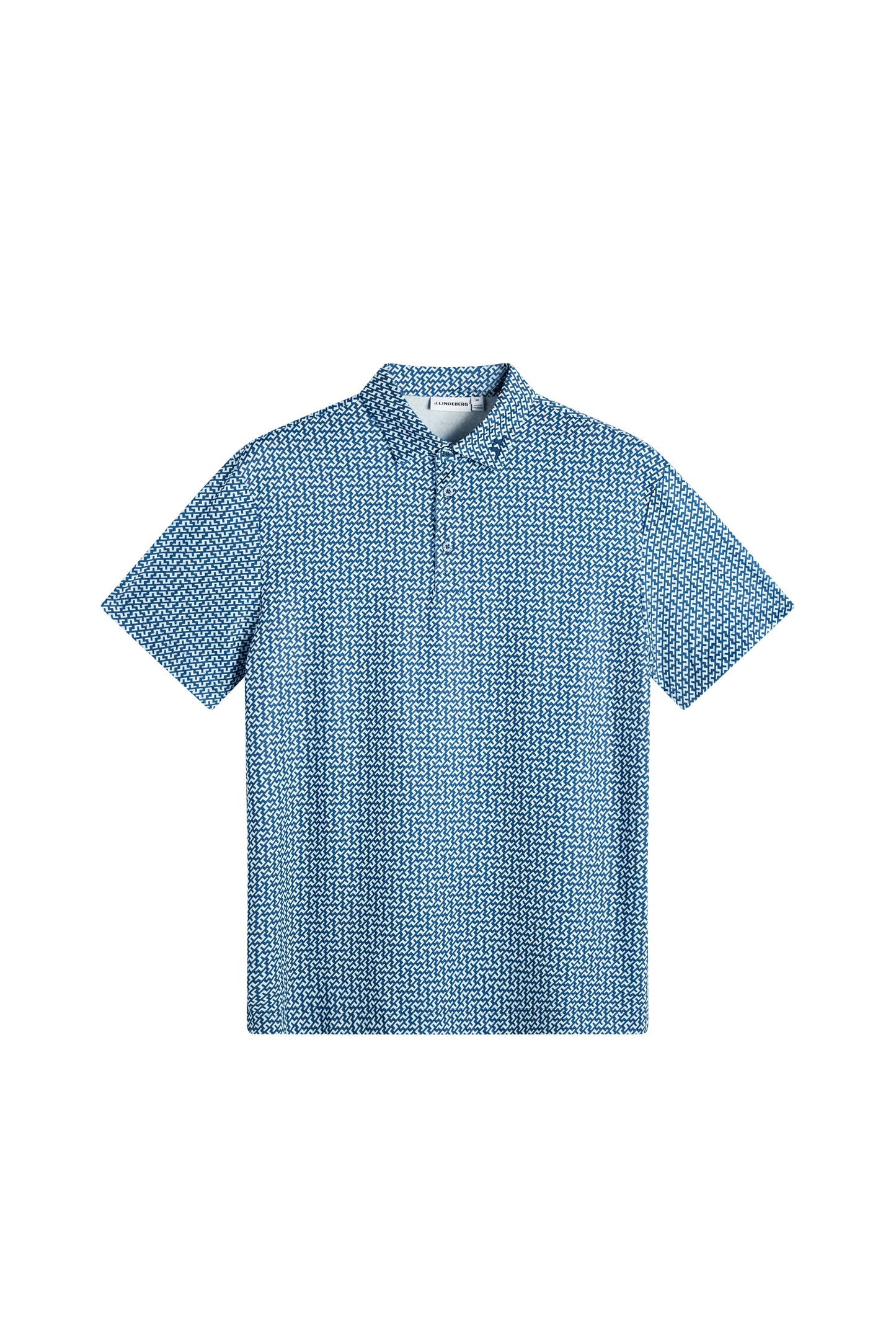 Bala Print Polo in Bias Bridge Estate Sky S by J.Lindeberg