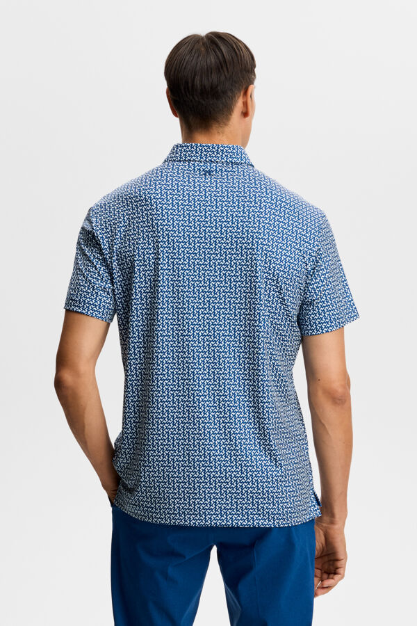 Bala Print Polo / Bias Bridge Estate Sky S