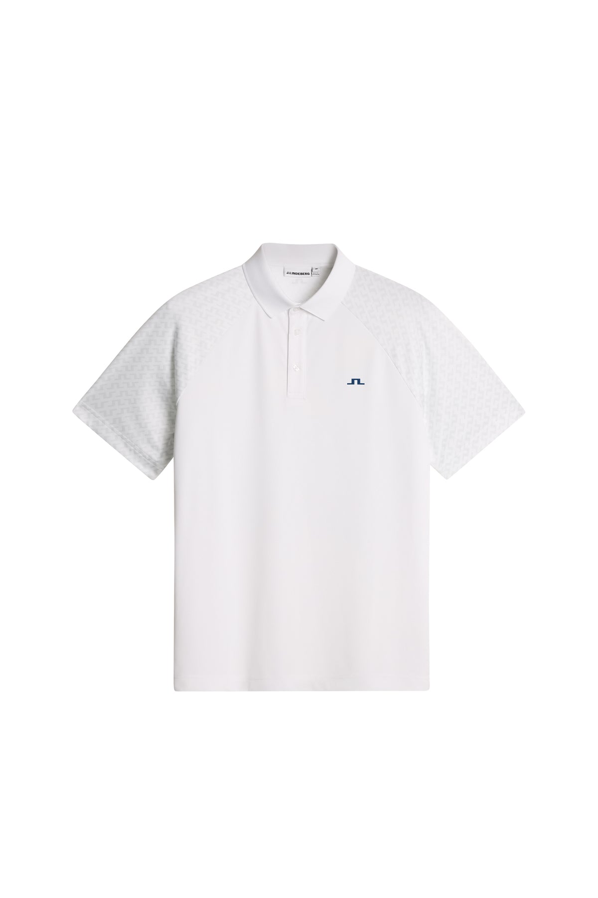 Tucker Polo in Bias Bridge Tonal White M by J.Lindeberg