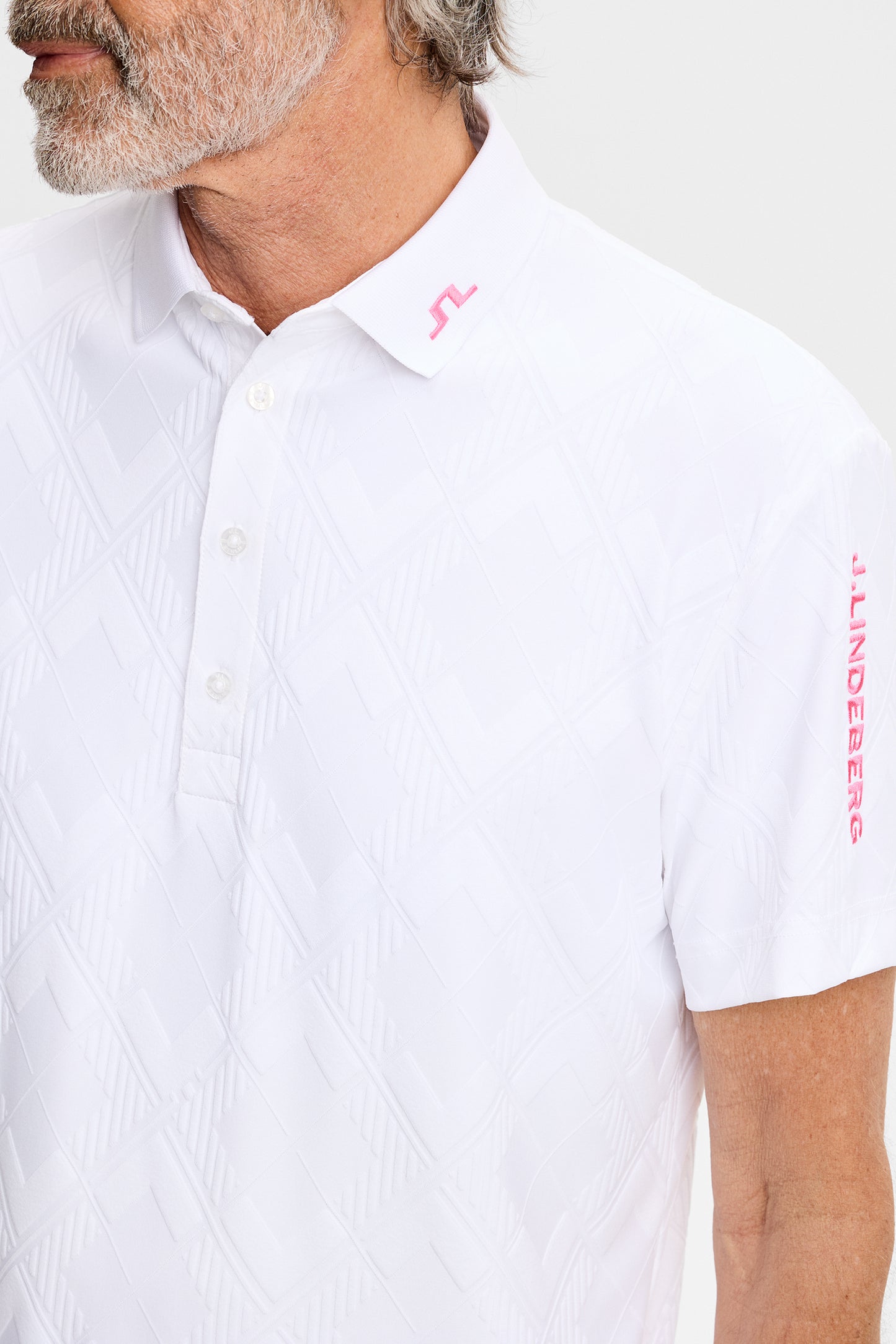 30Y Matt Relaxed Polo in White by J.Lindeberg
