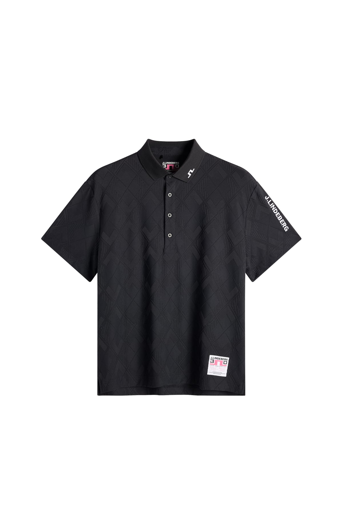 30Y Matt Relaxed Polo in Black by J.Lindeberg