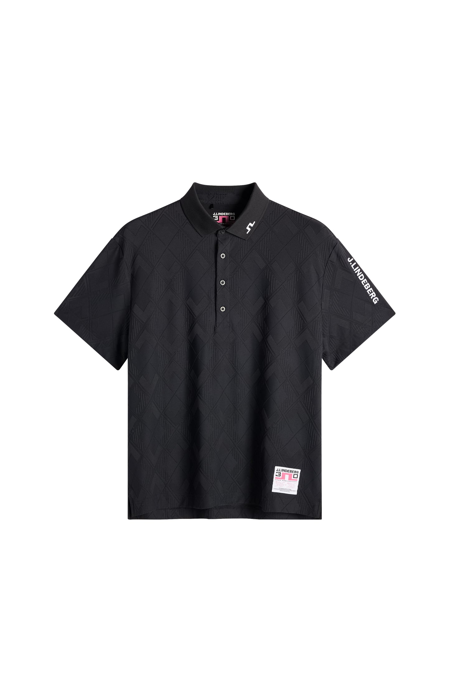 30Y Matt Relaxed Polo in Black by J.Lindeberg