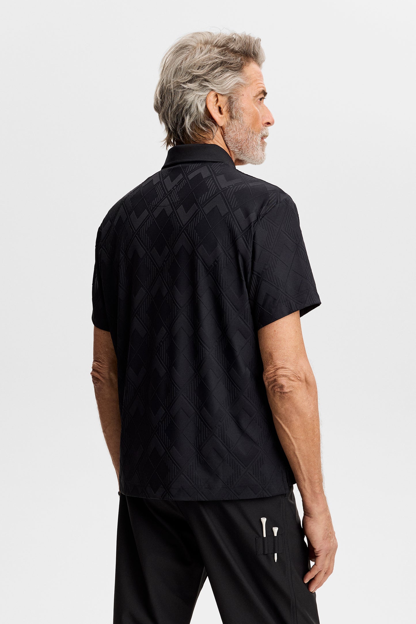 30Y Matt Relaxed Polo in Black by J.Lindeberg