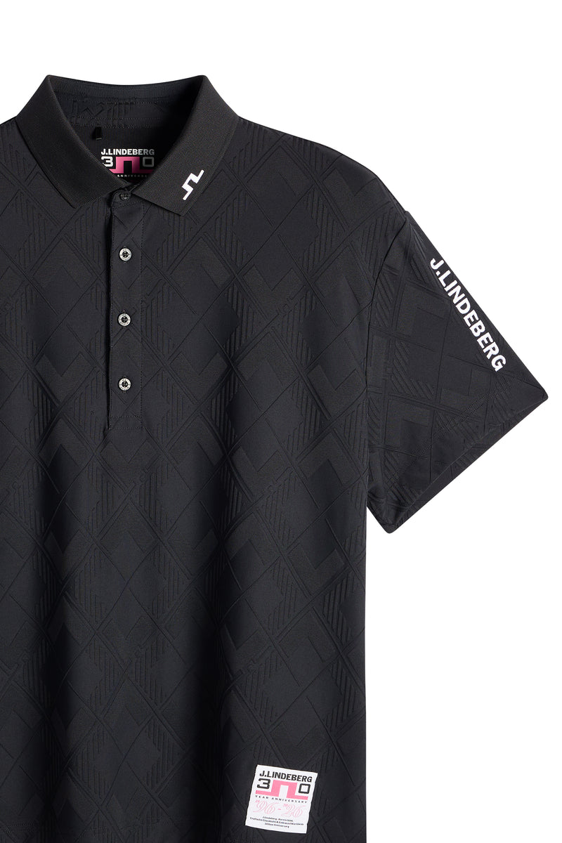 30Y Matt Relaxed Polo in Black by J.Lindeberg