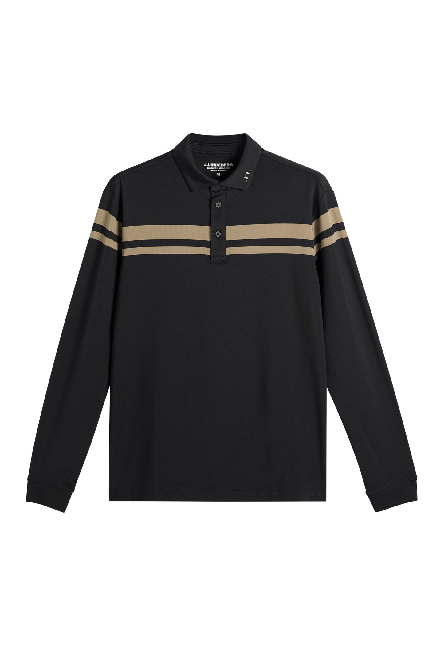 Kenny LS stripe polo in Black by J.Lindeberg