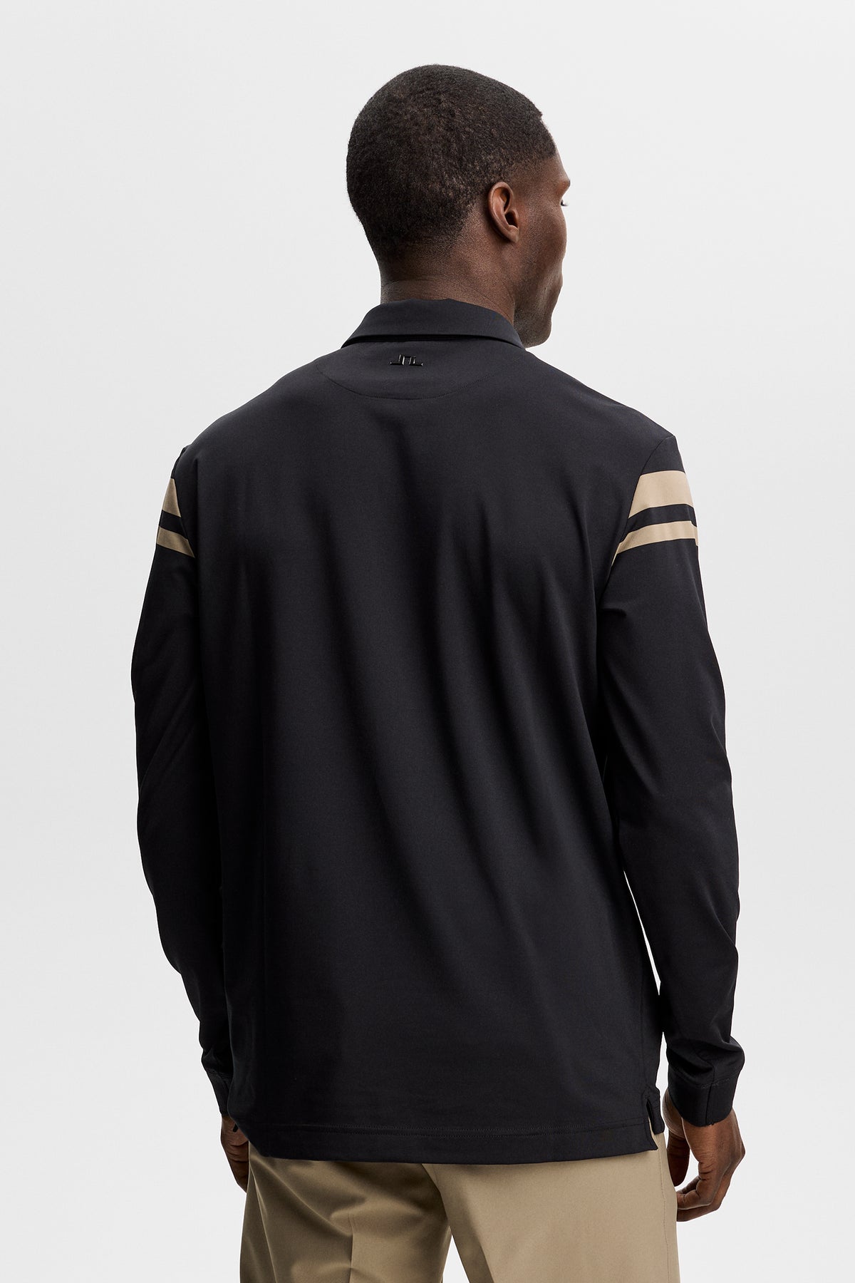 Kenny LS stripe polo in Black by J.Lindeberg