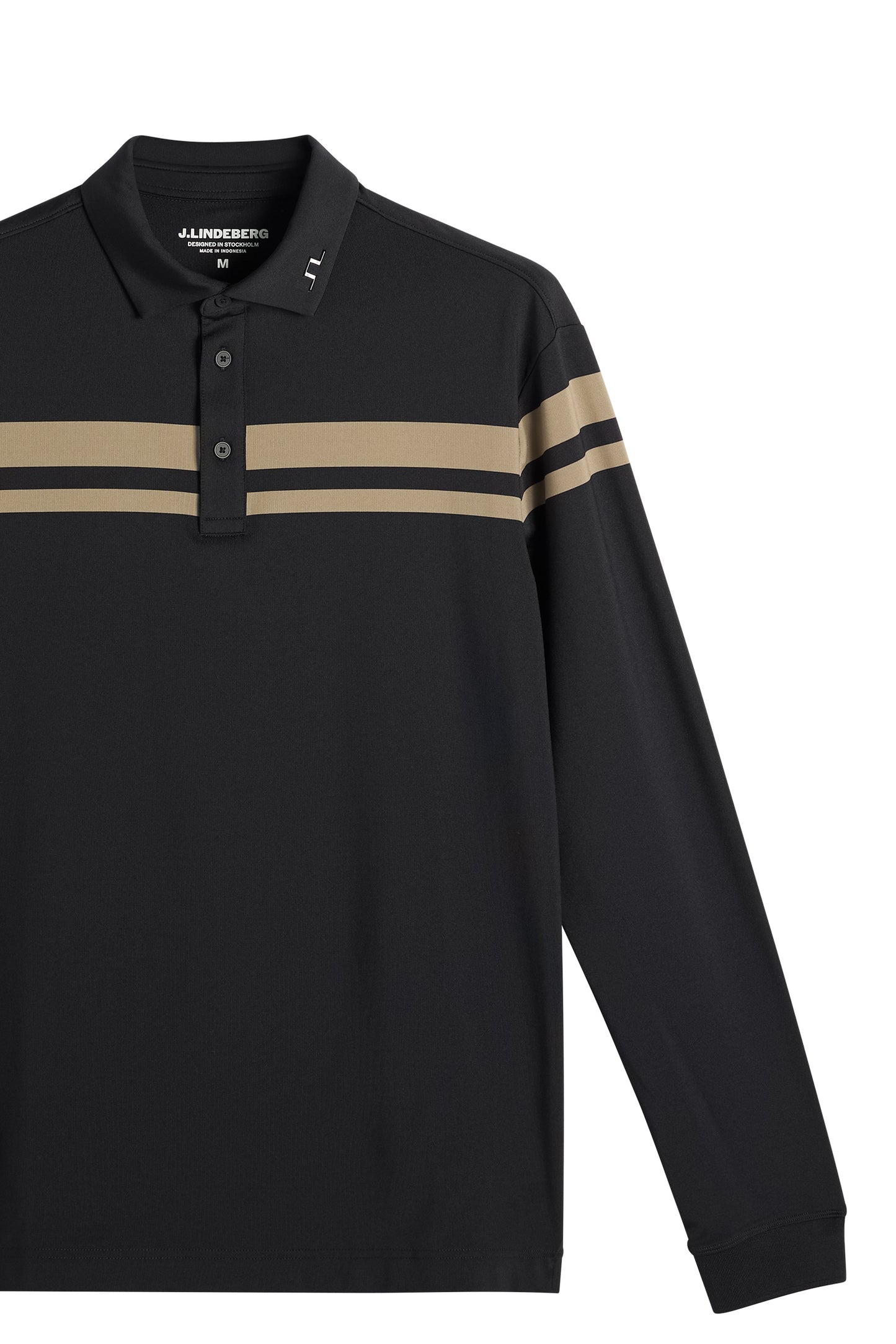 Kenny LS stripe polo in Black by J.Lindeberg