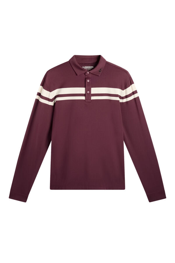 Kenny LS stripe polo / Winetasting