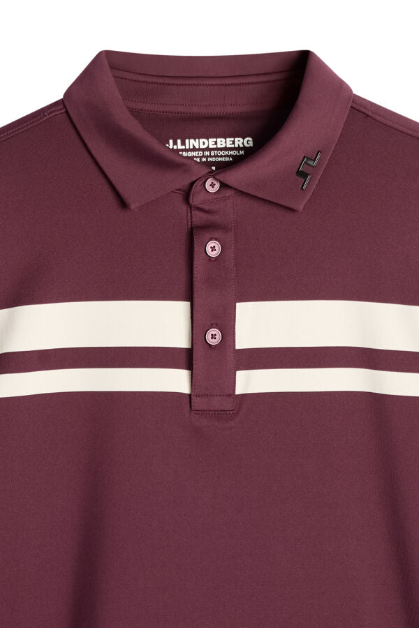 Kenny LS stripe polo / Winetasting