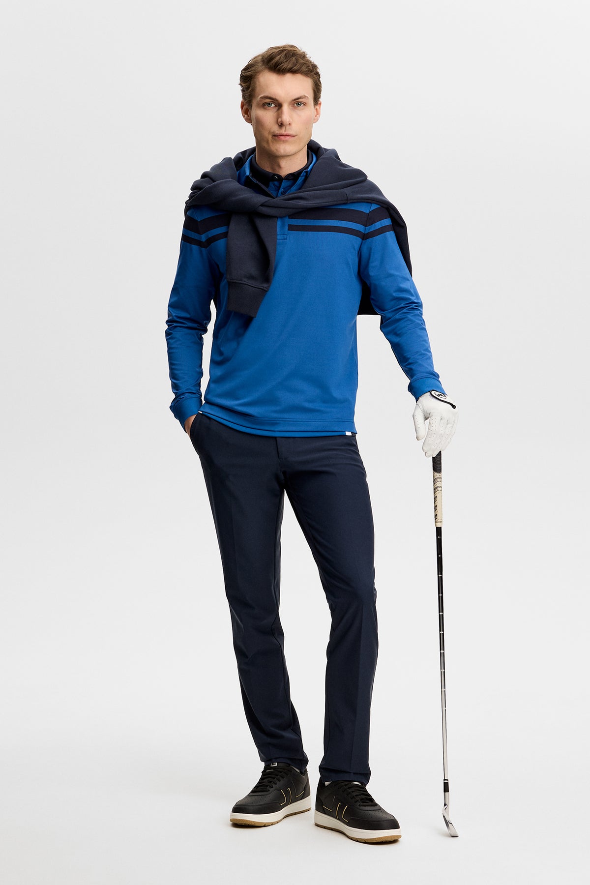 Kenny LS stripe polo in Set Sail by J.Lindeberg