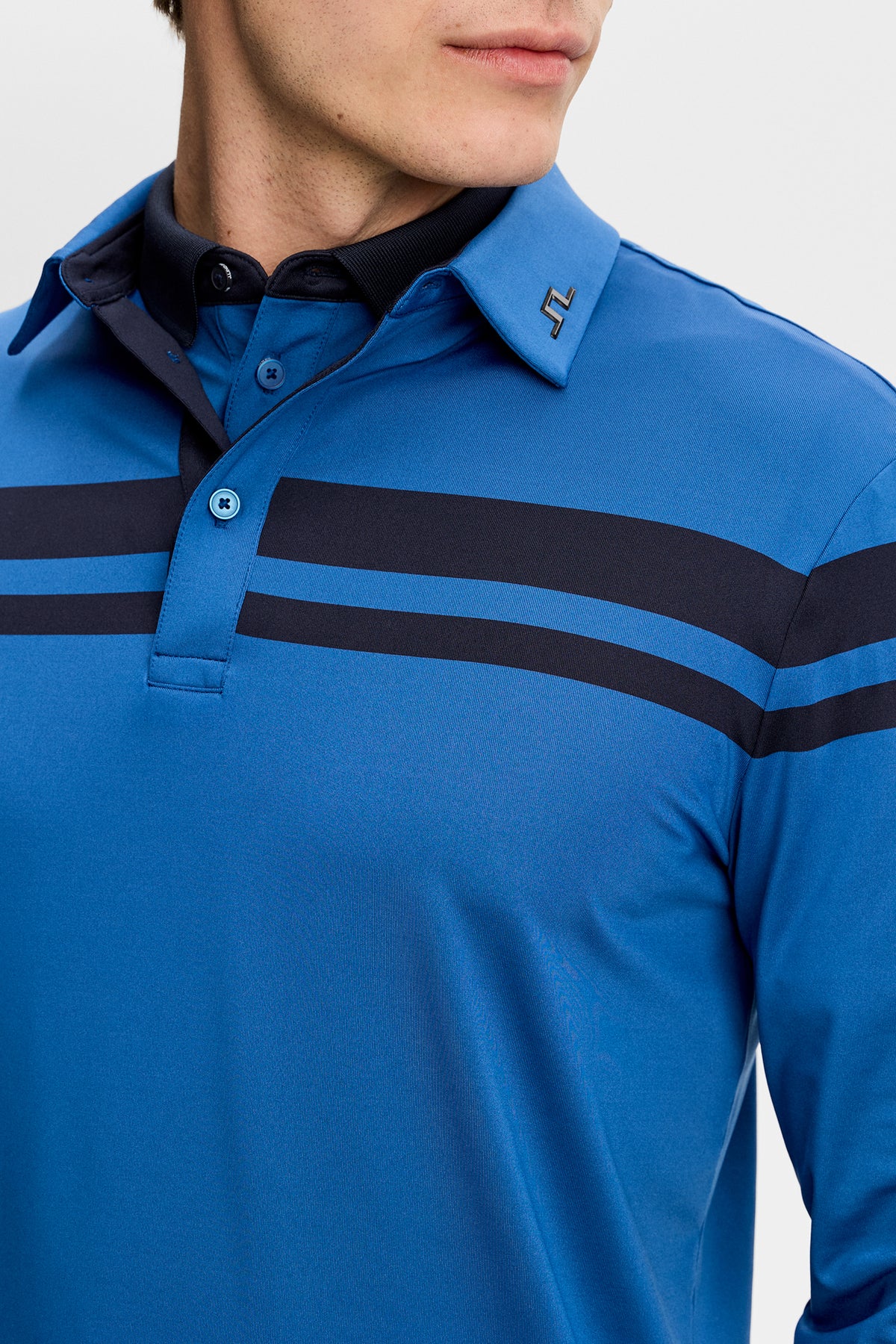 Kenny LS stripe polo in Set Sail by J.Lindeberg