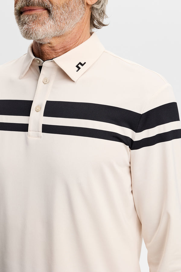 Kenny LS stripe polo / Moonbeam