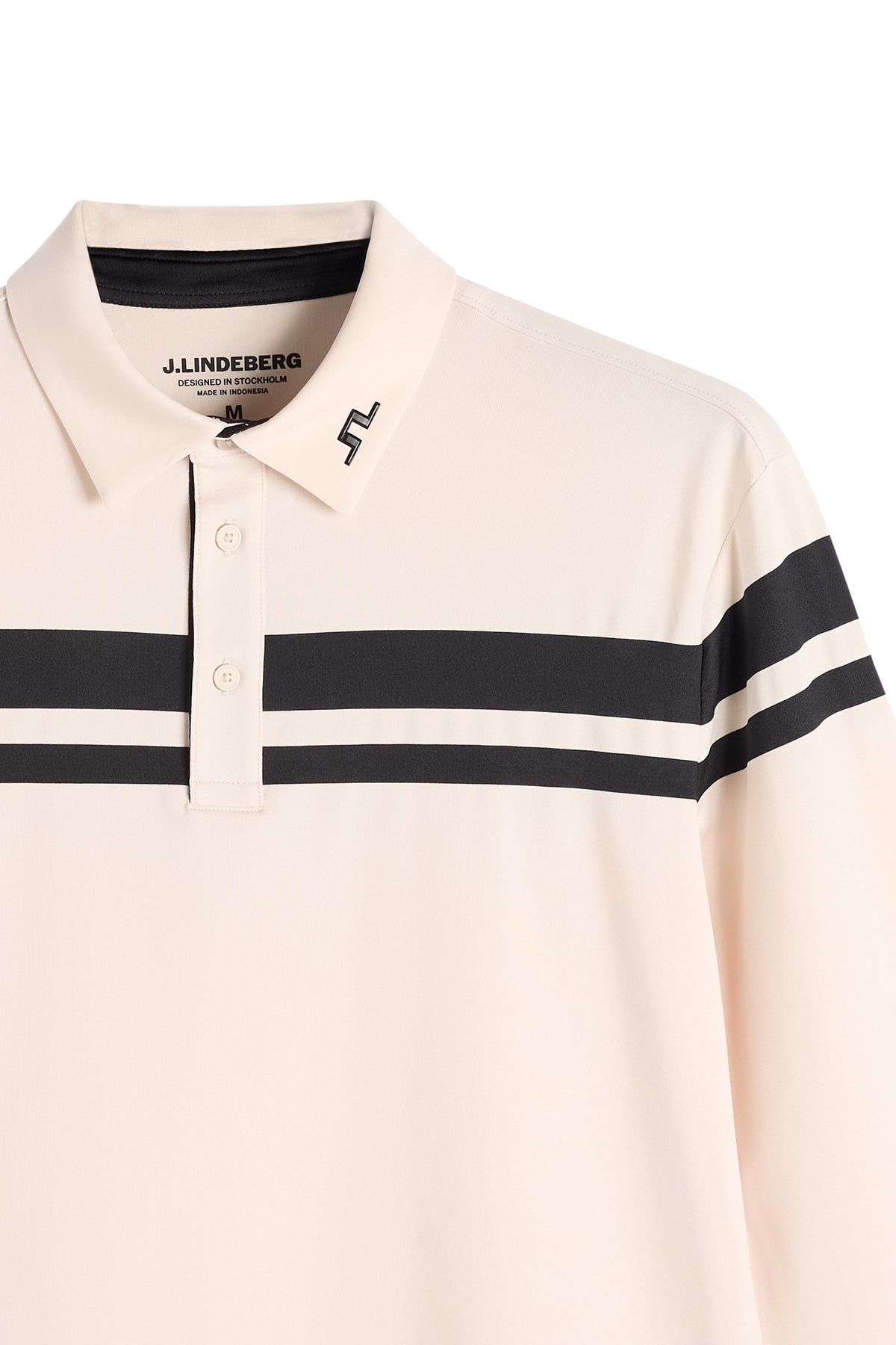 Kenny LS stripe polo in Moonbeam by J.Lindeberg