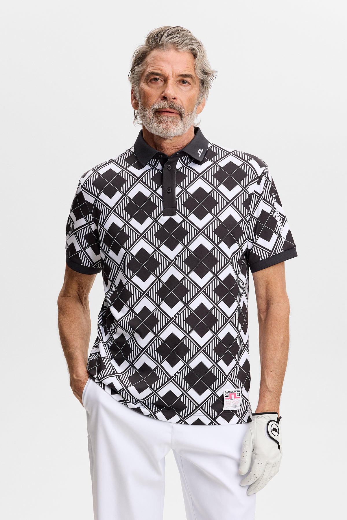 30Y Tour Tech Argyle Polo in 2-1 Argyle by J.Lindeberg