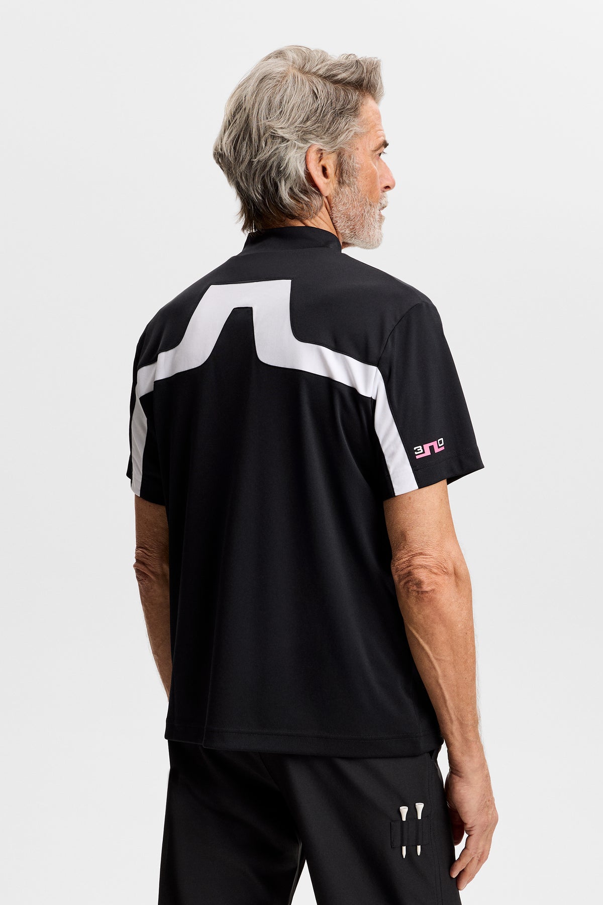 30Y Rory KV Mock Neck in Black by J.Lindeberg