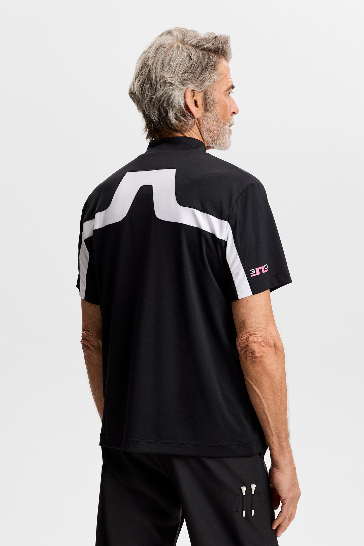 30Y Rory KV Mock Neck in Black by J.Lindeberg
