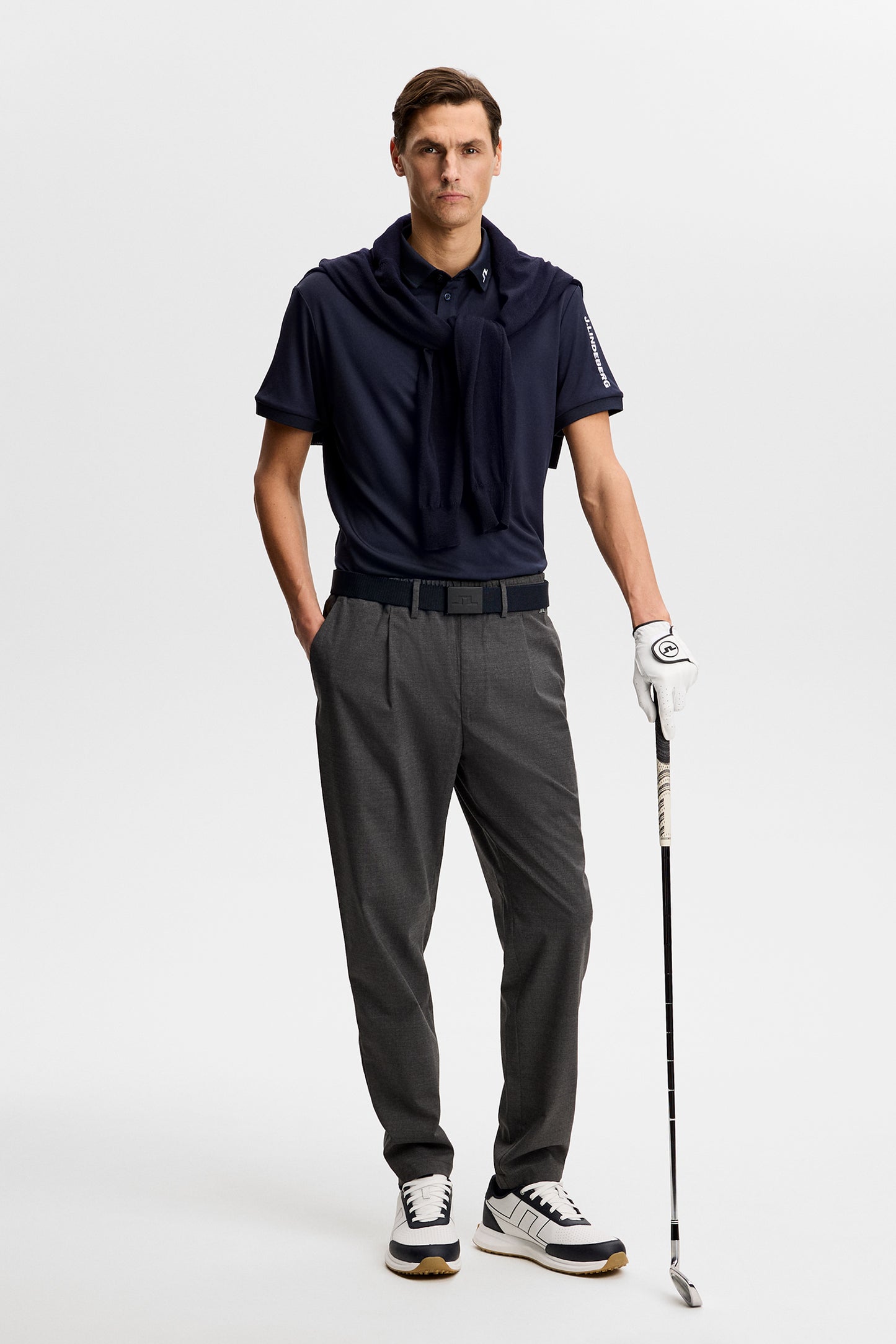 Tour Tech Polo in JL Navy by J.Lindeberg