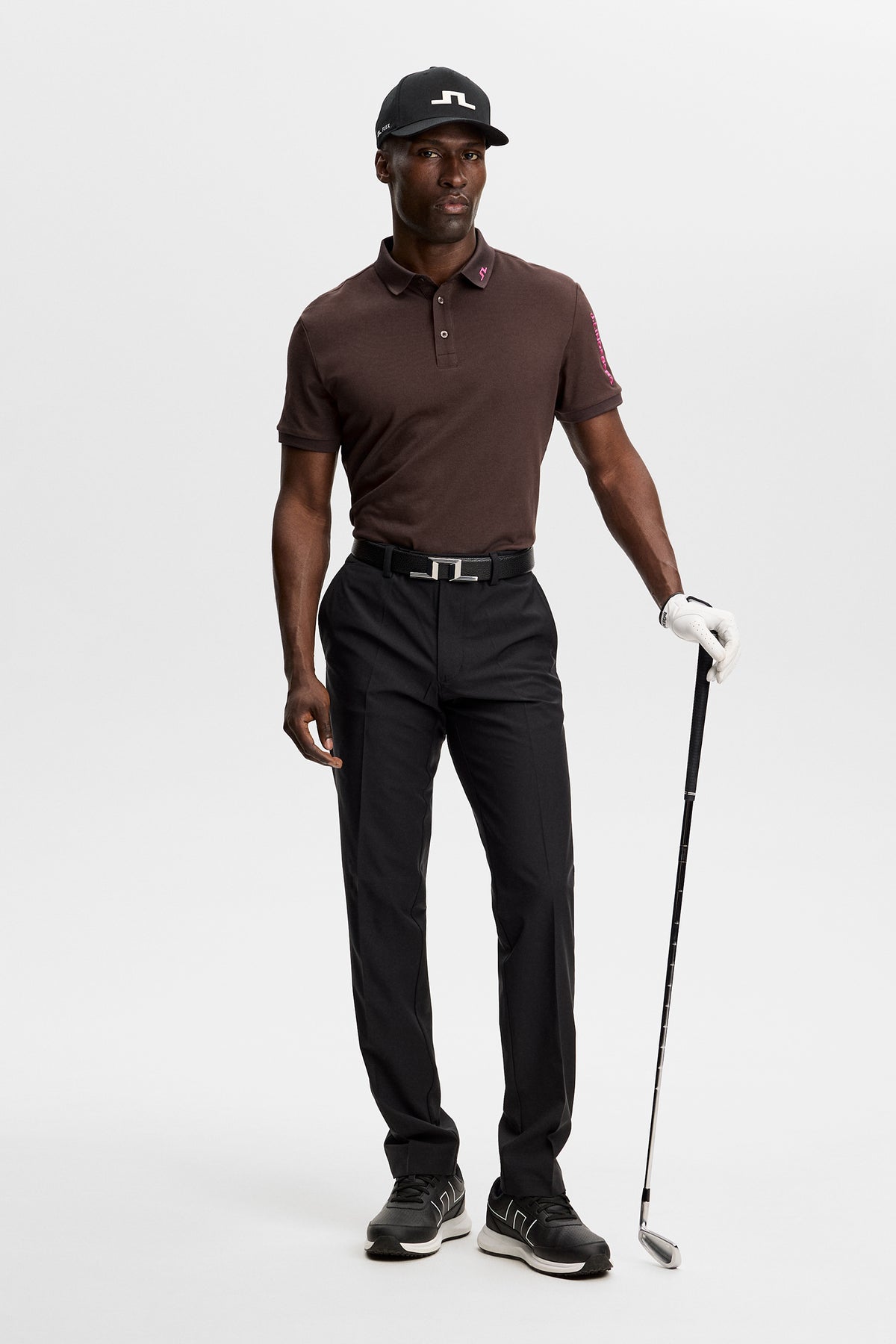 Tour Tech Pique Polo in Seal Brown by J.Lindeberg