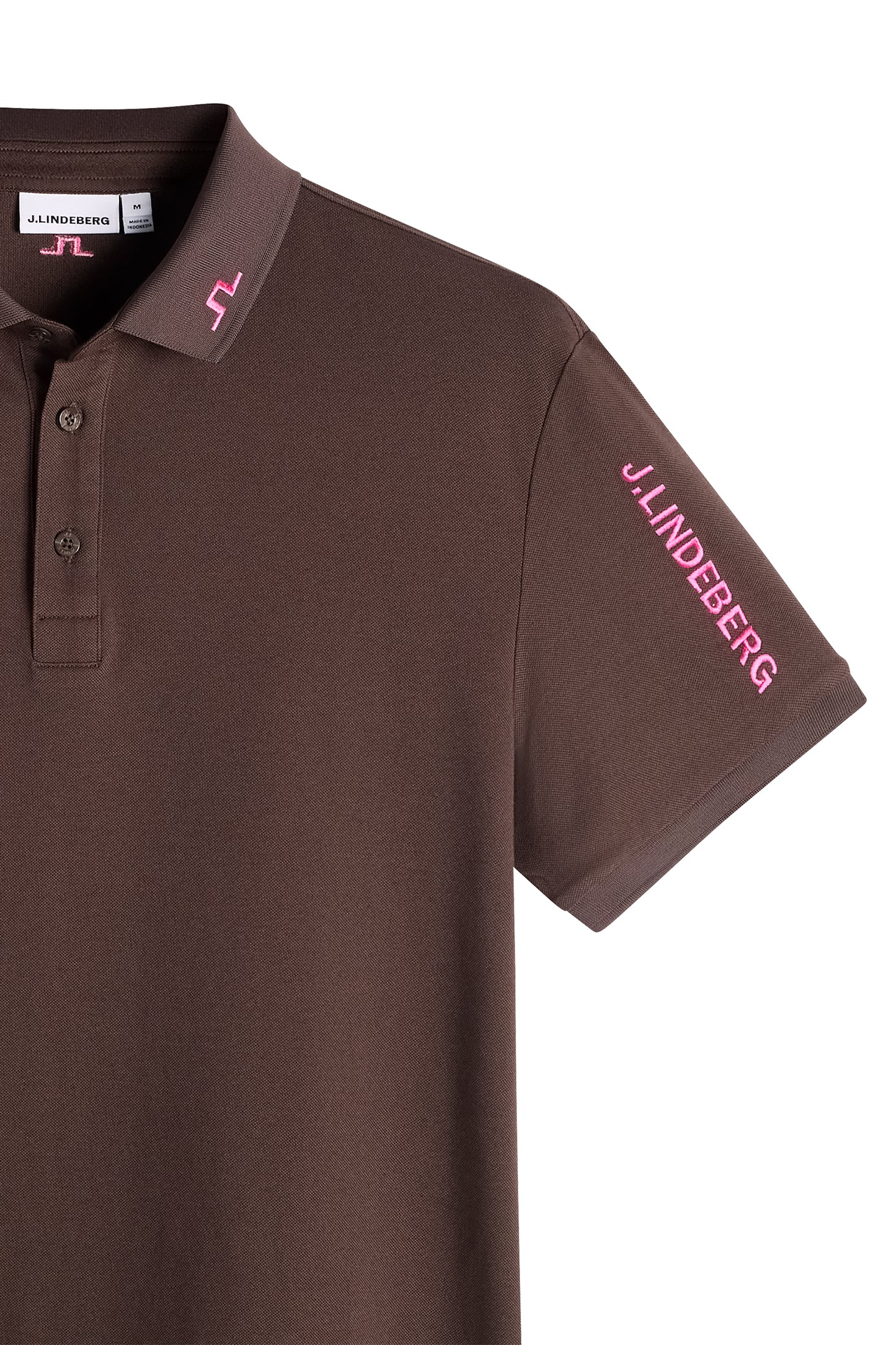 Tour Tech Pique Polo in Seal Brown by J.Lindeberg