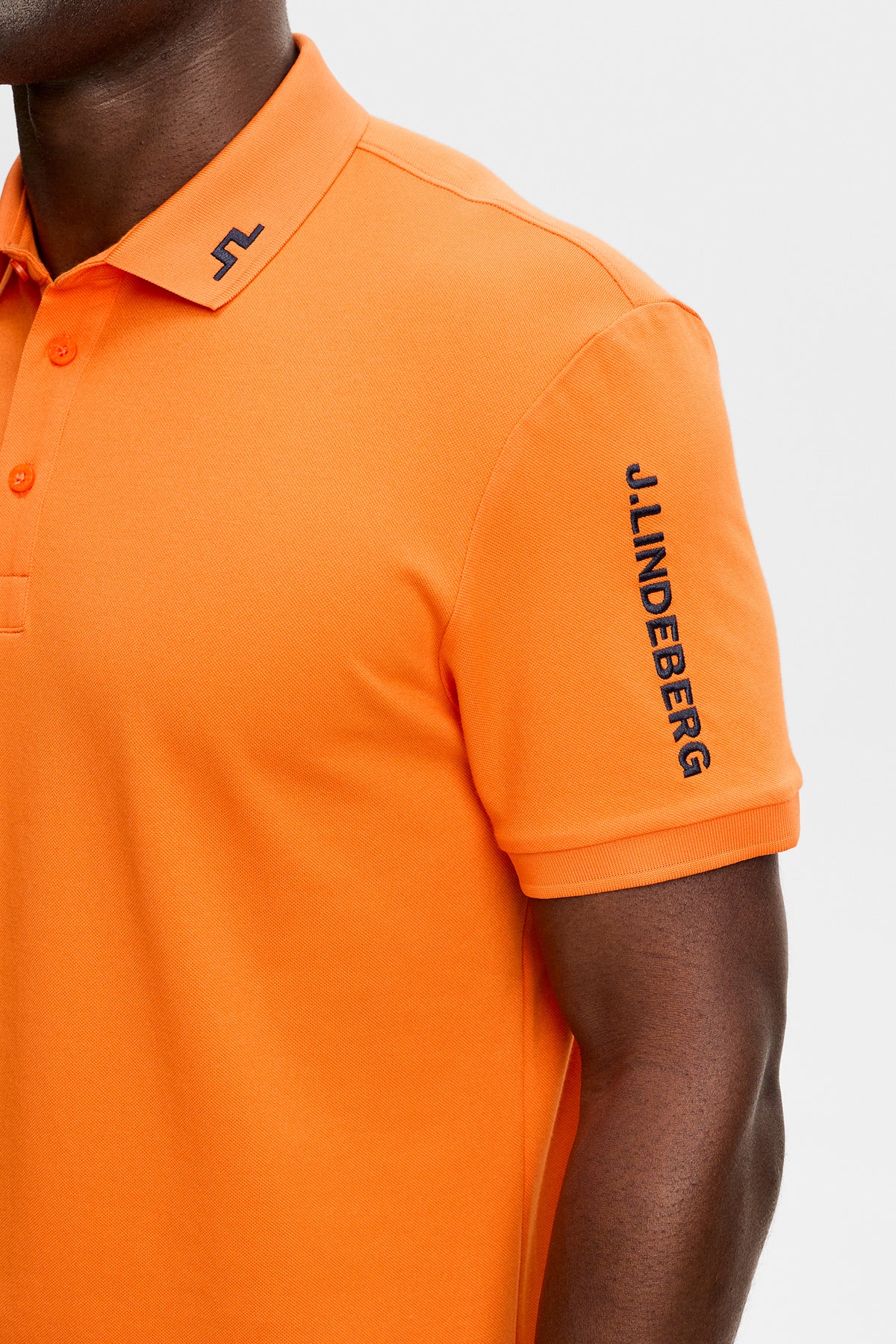 Tour Tech Pique Polo in Golden Poppy by J.Lindeberg