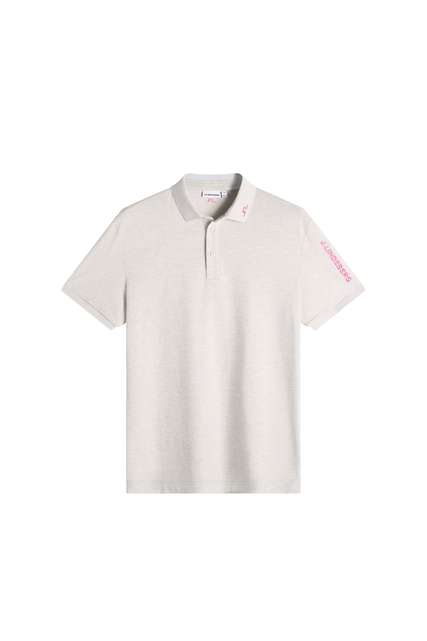 Tour Tech Pique Polo in Light Grey Melange by J.Lindeberg