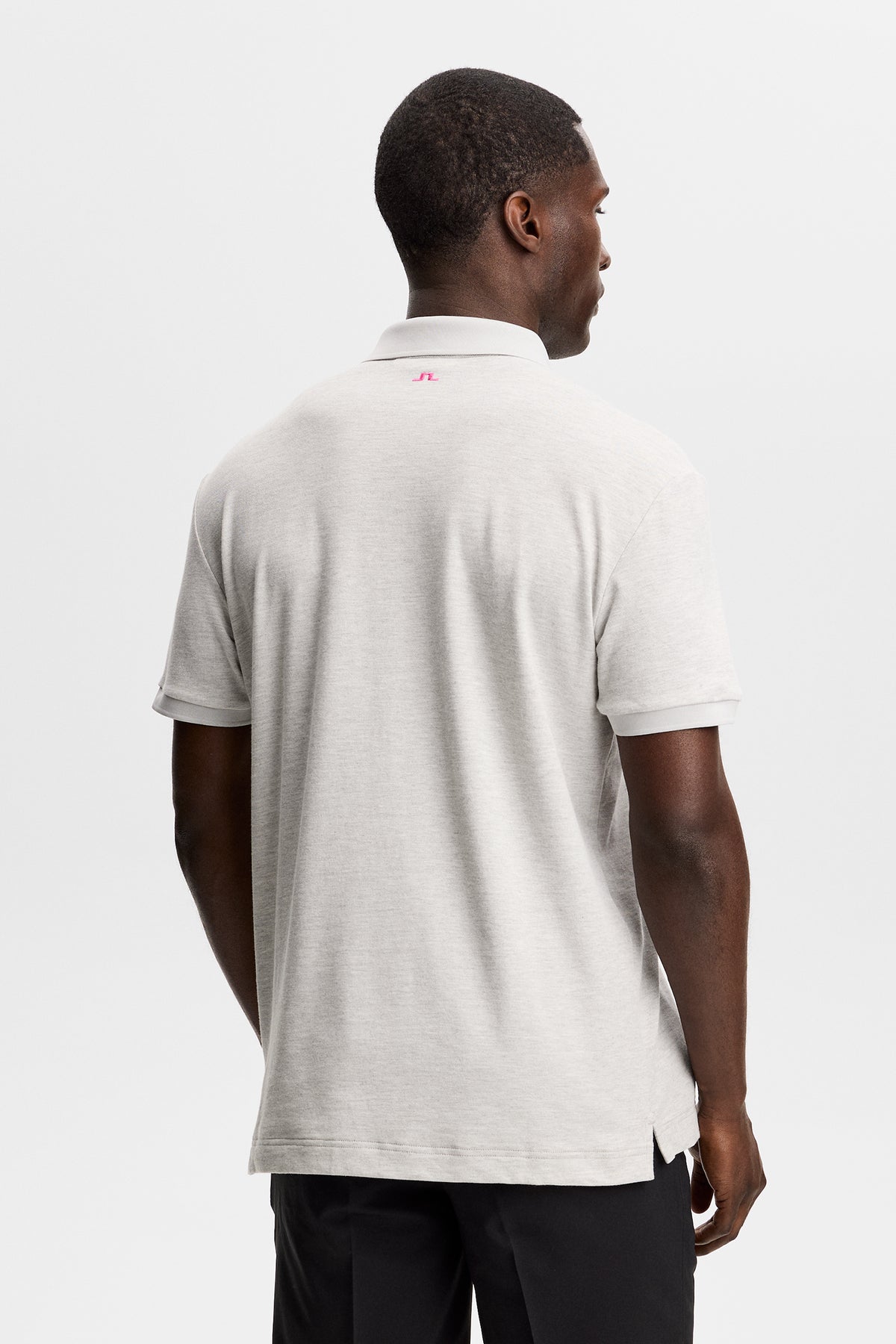 Tour Tech Pique Polo in Light Grey Melange by J.Lindeberg