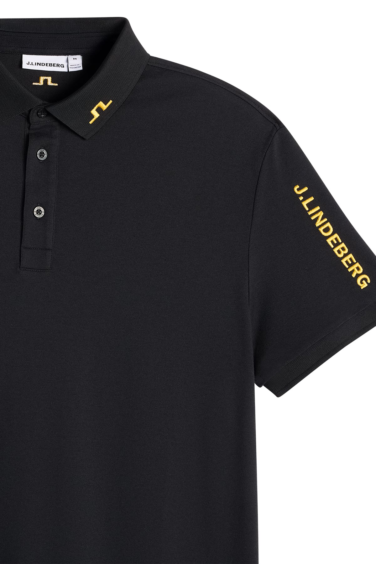 Tour Tech Pique Polo in Black by J.Lindeberg