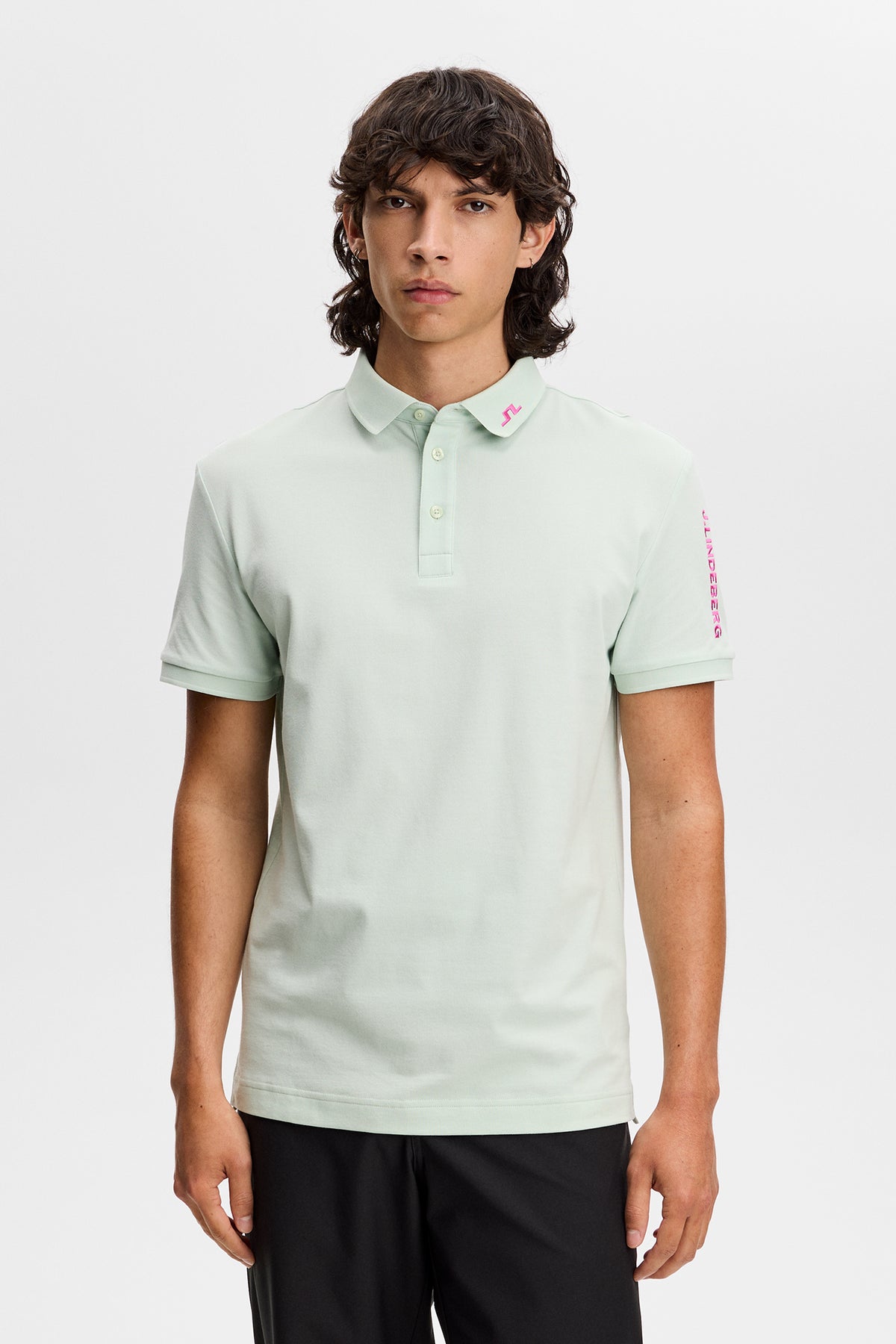 Tour Tech Pique Polo in Subtle Green by J.Lindeberg