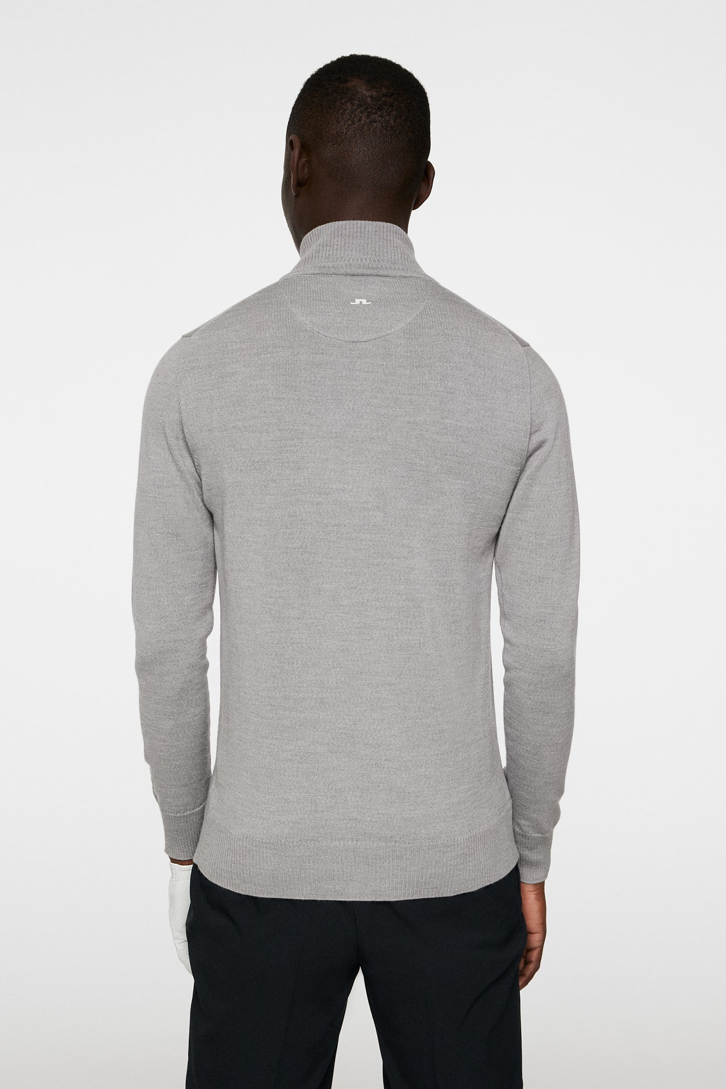 Kian Knitted Sweater in Grey Melange by J.Lindeberg