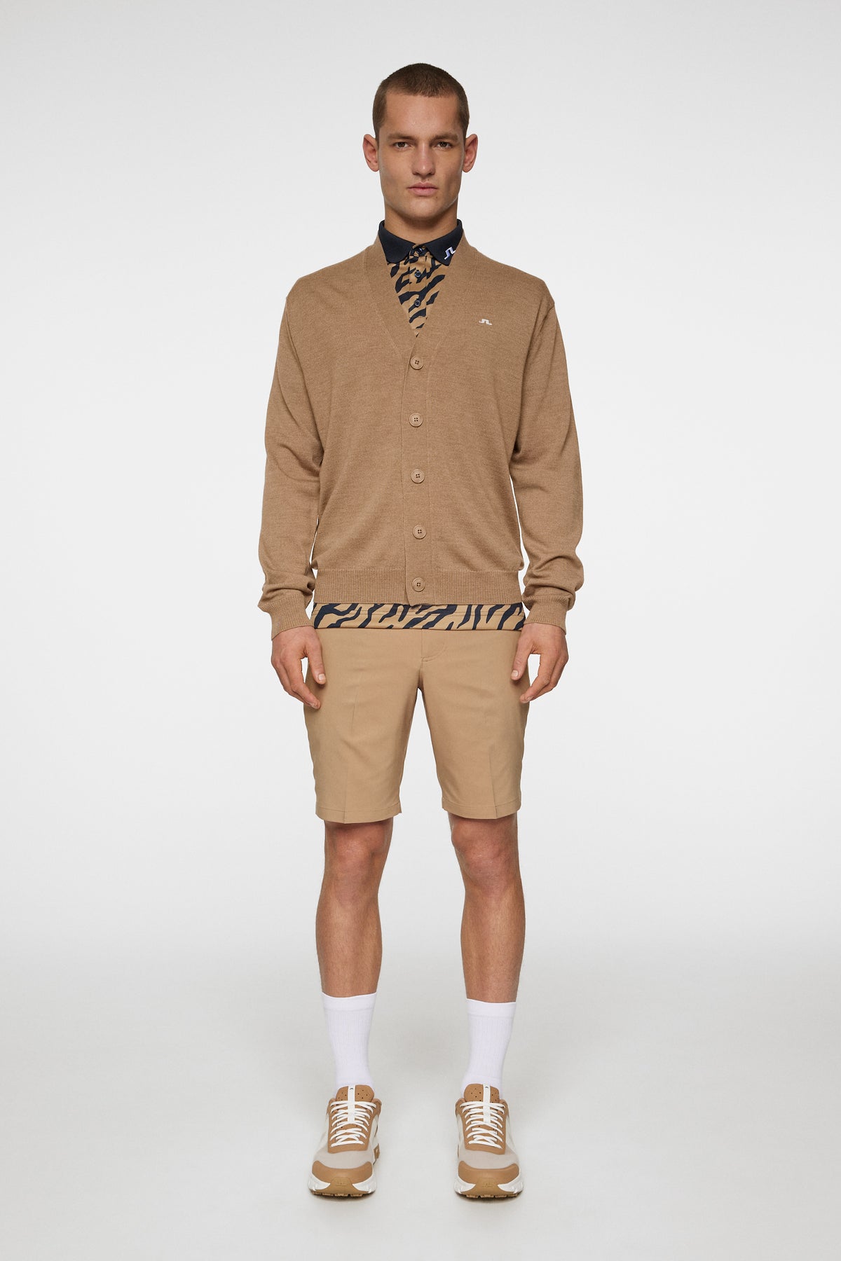 Lucas Knitted Cardigan in Tigers Eye by J.Lindeberg