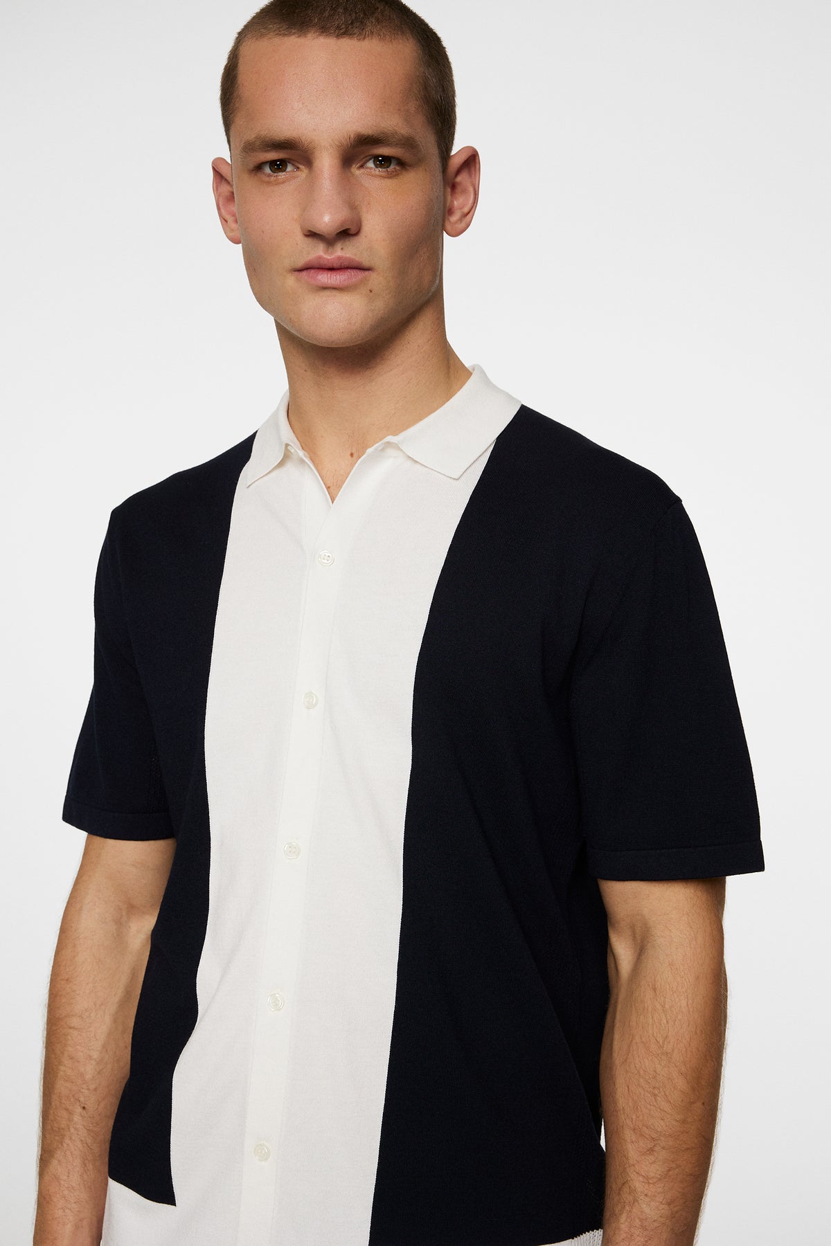 Rue Knitted Polo Shirt in JL Navy by J.Lindeberg