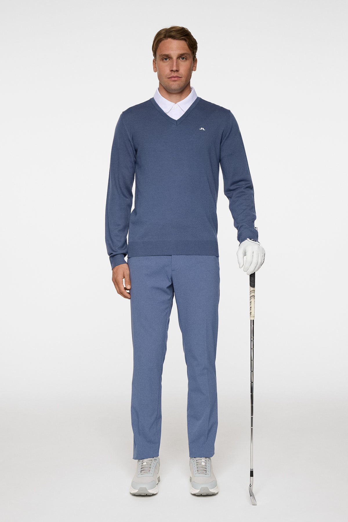 Lymann Knitted Sweater in Vintage Indigo by J.Lindeberg