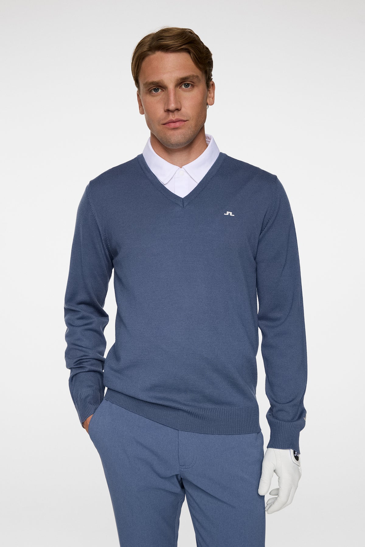 Lymann Knitted Sweater in Vintage Indigo by J.Lindeberg