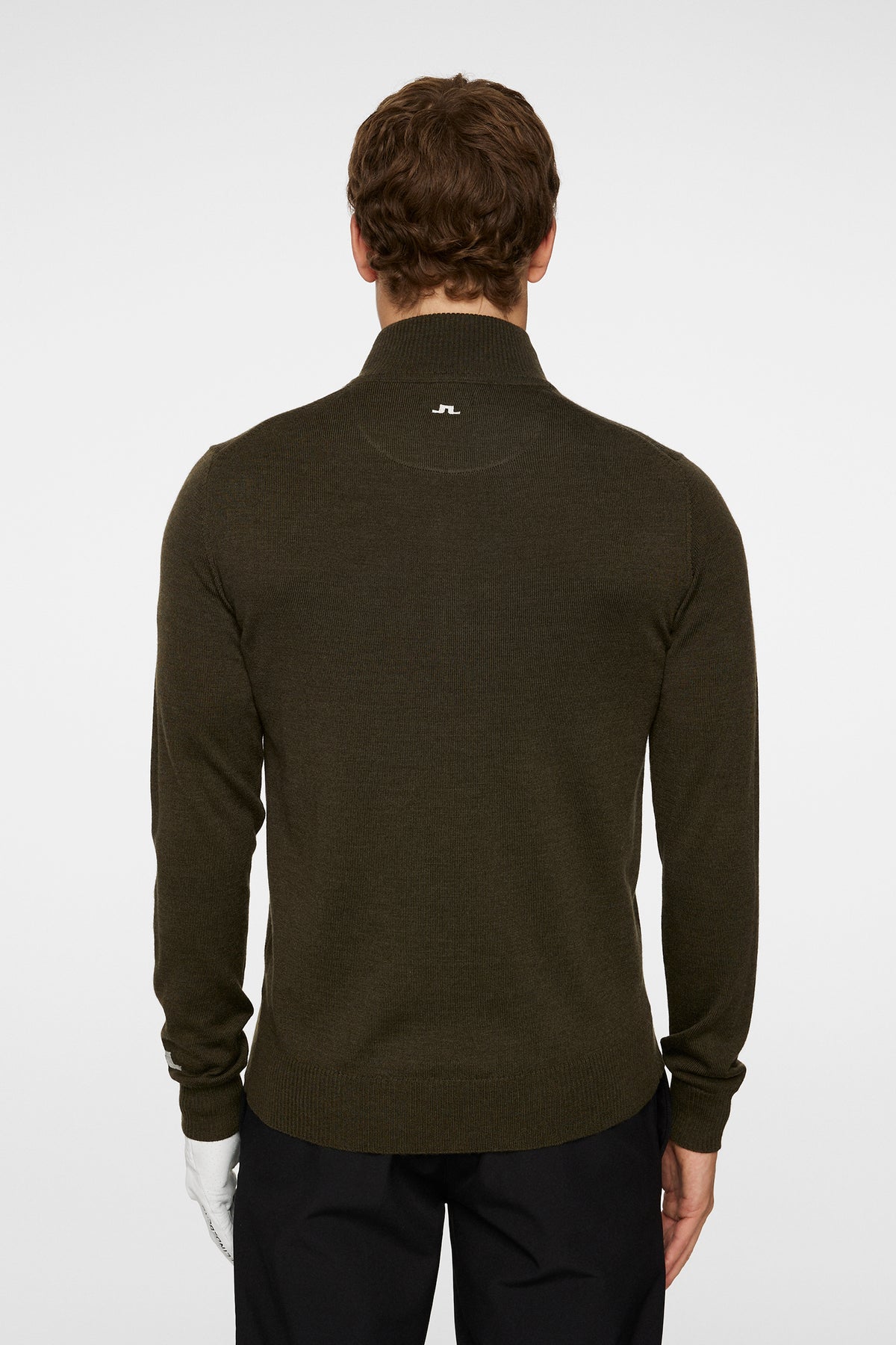 Kian Zipped Sweater in Forest Green by J.Lindeberg