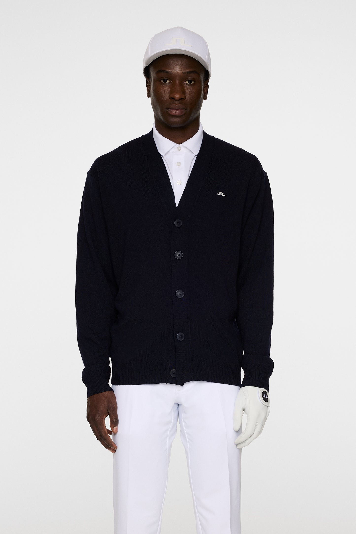 Lucas Knitted Cardigan in JL Navy by J.Lindeberg