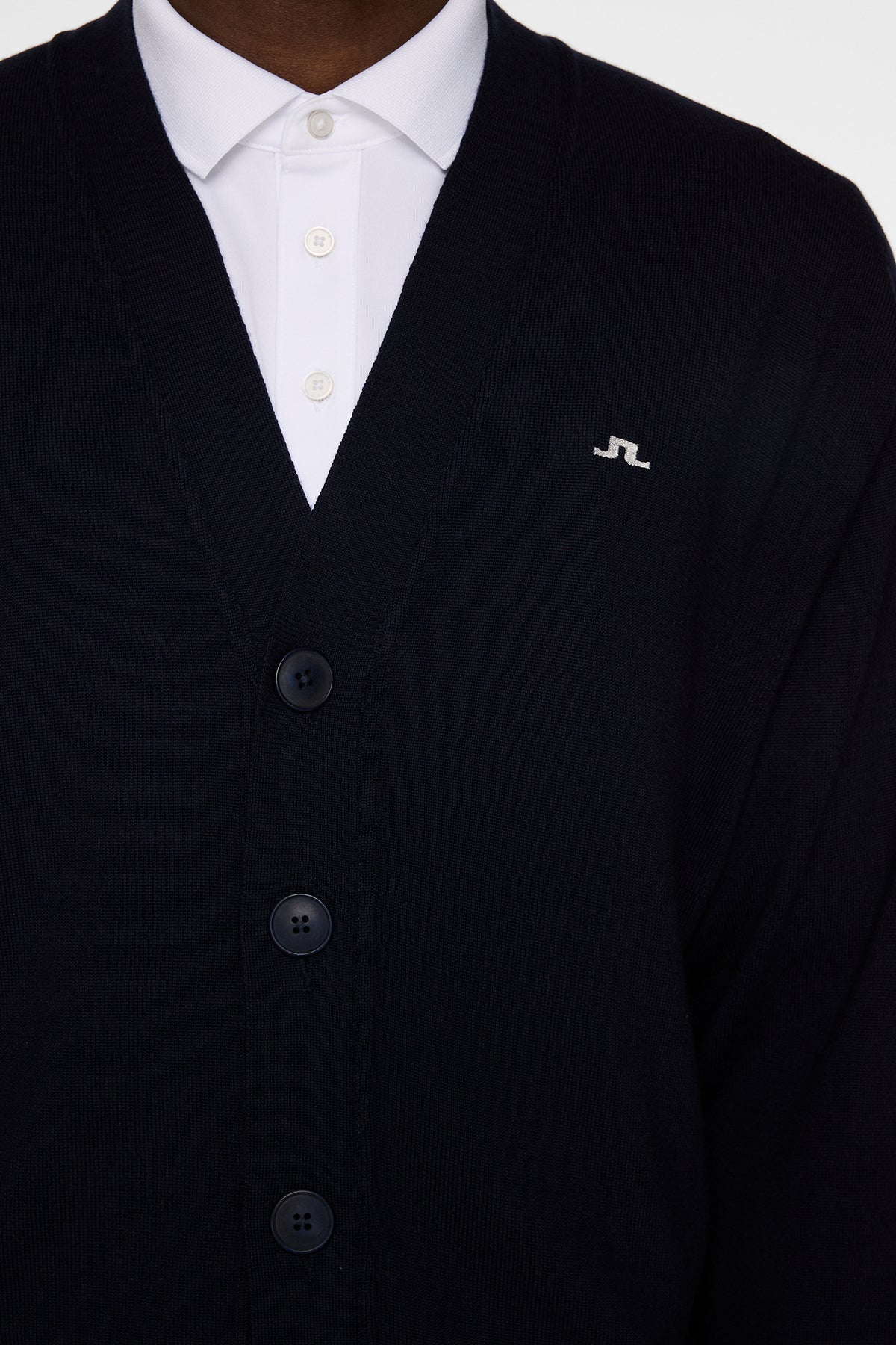 Lucas Knitted Cardigan in JL Navy by J.Lindeberg