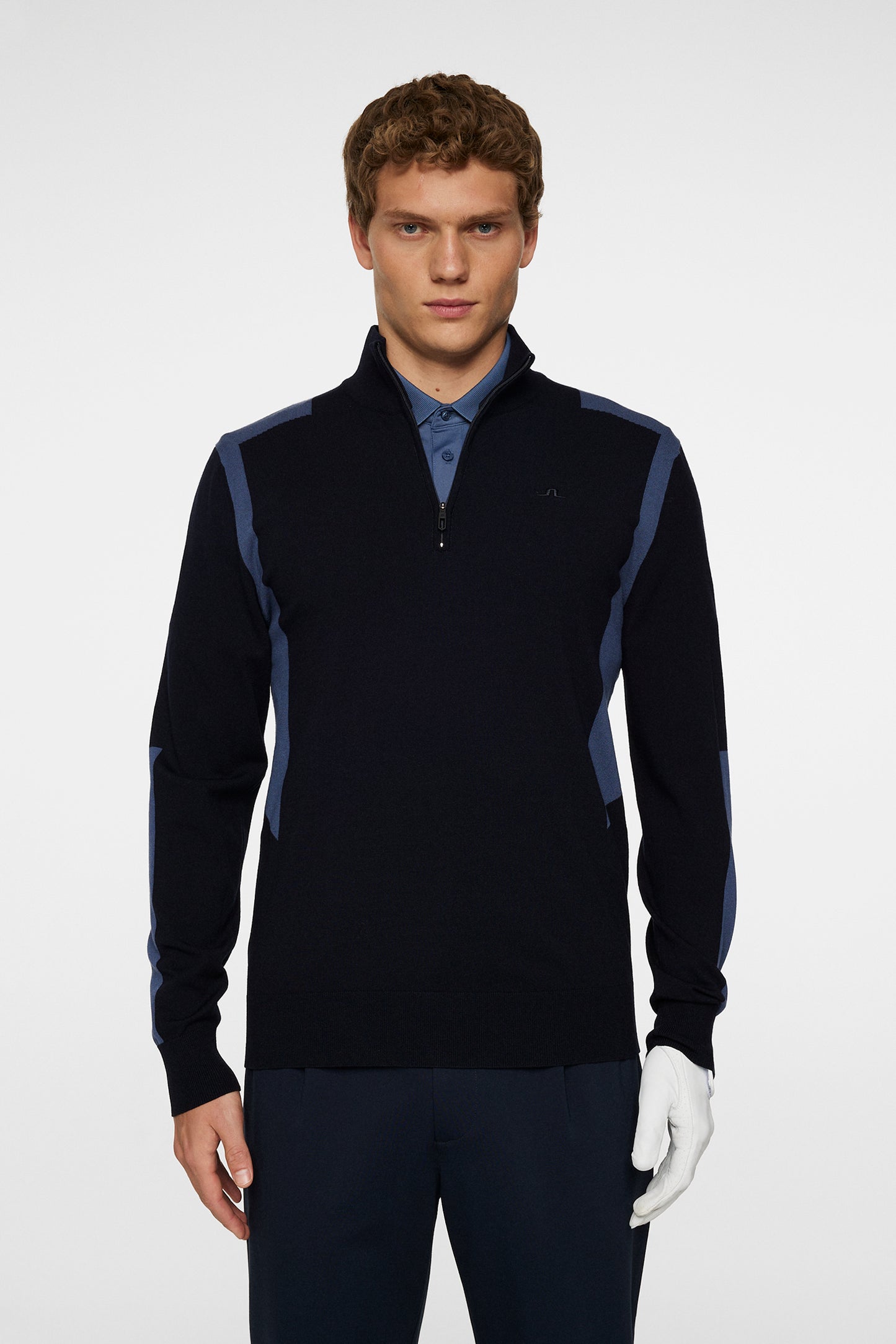 Kendrick Knitted Zip Sweater in JL Navy by J.Lindeberg