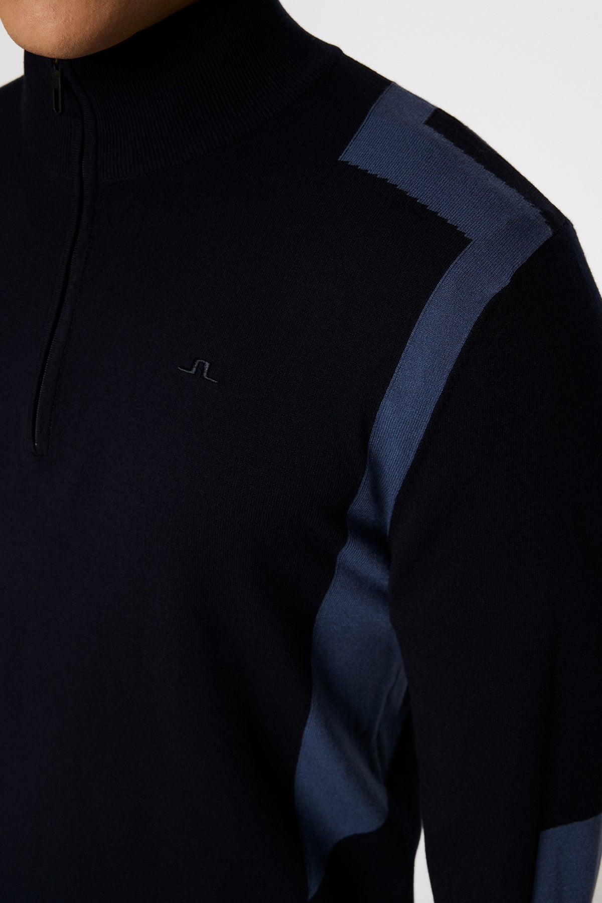 Kendrick Knitted Zip Sweater in JL Navy by J.Lindeberg